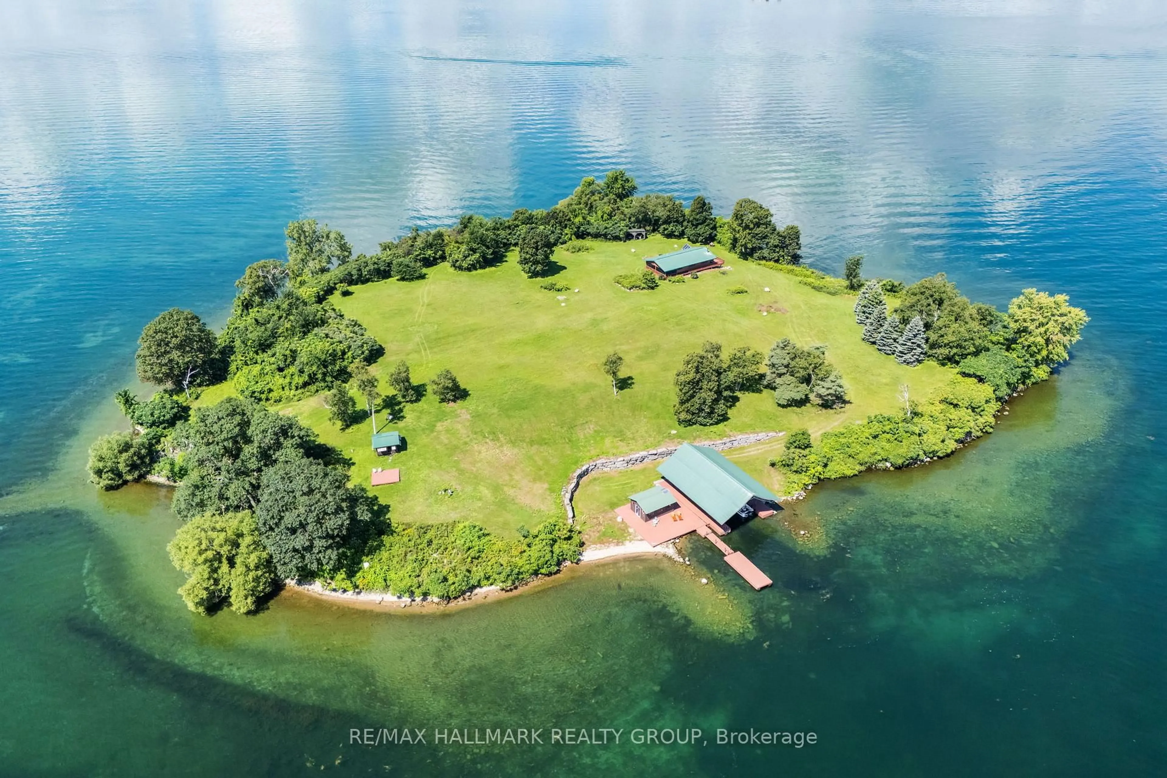 A pic from outside/outdoor area/front of a property/back of a property/a pic from drone, water/lake/river/ocean view for 0 Corn Island, Front of Yonge Ontario K0E 1R0