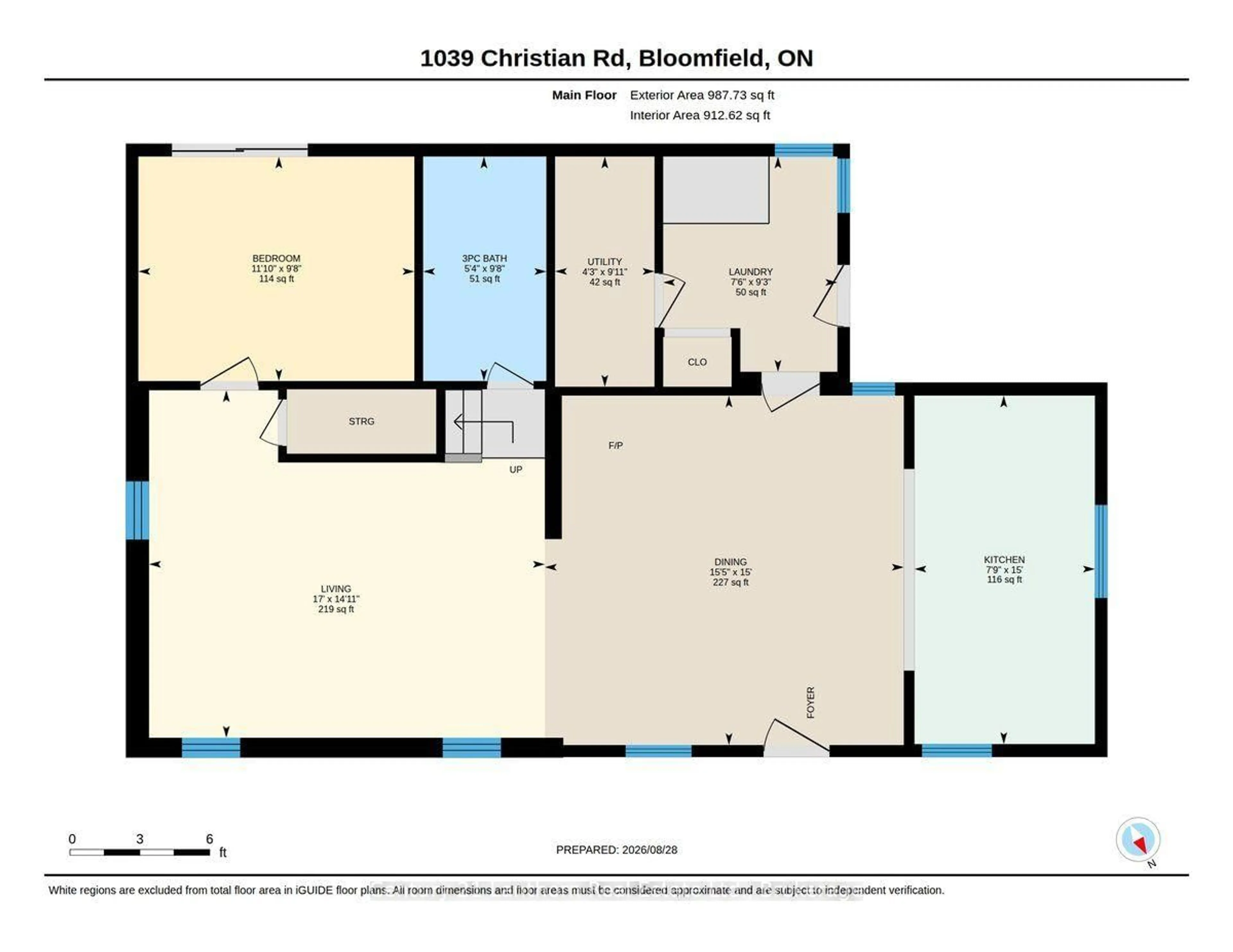 Floor plan for 1039 Christian Rd, Prince Edward County Ontario K0K 1G0