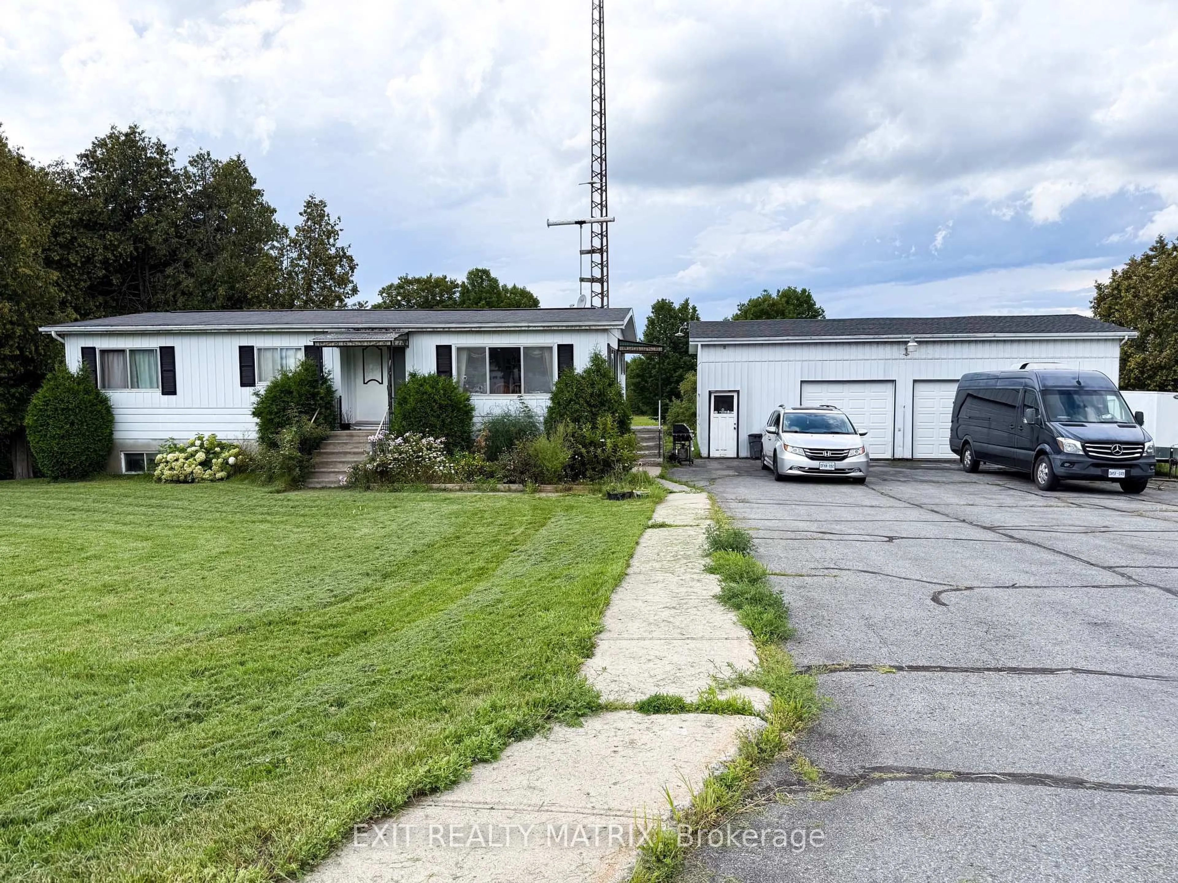 A pic from outside/outdoor area/front of a property/back of a property/a pic from drone, street for 3875 County Road 45 Rd, North Glengarry Ontario K0C 1A0