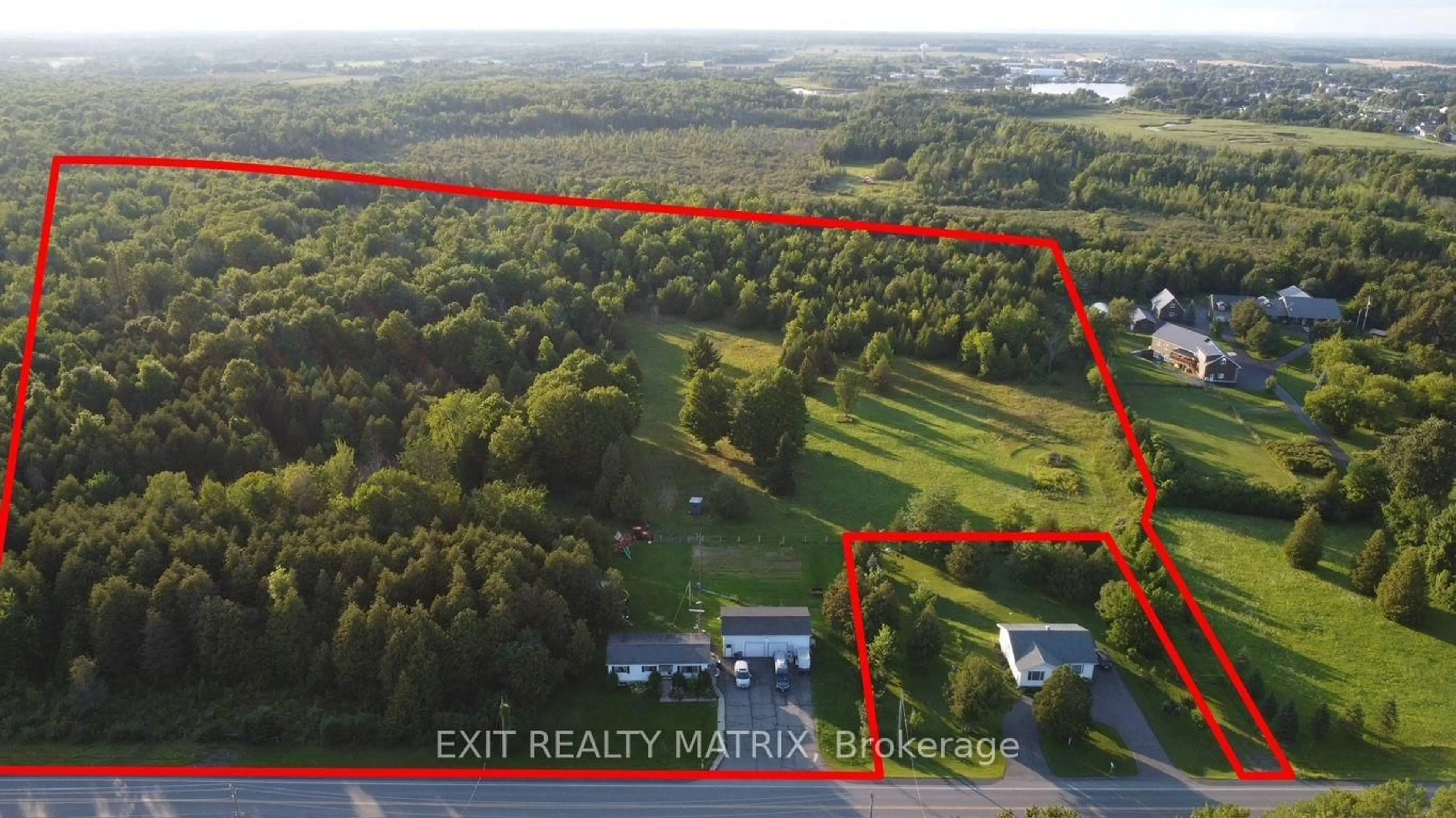 A pic from outside/outdoor area/front of a property/back of a property/a pic from drone, water/lake/river/ocean view for 3875 County Road 45 Rd, North Glengarry Ontario K0C 1A0