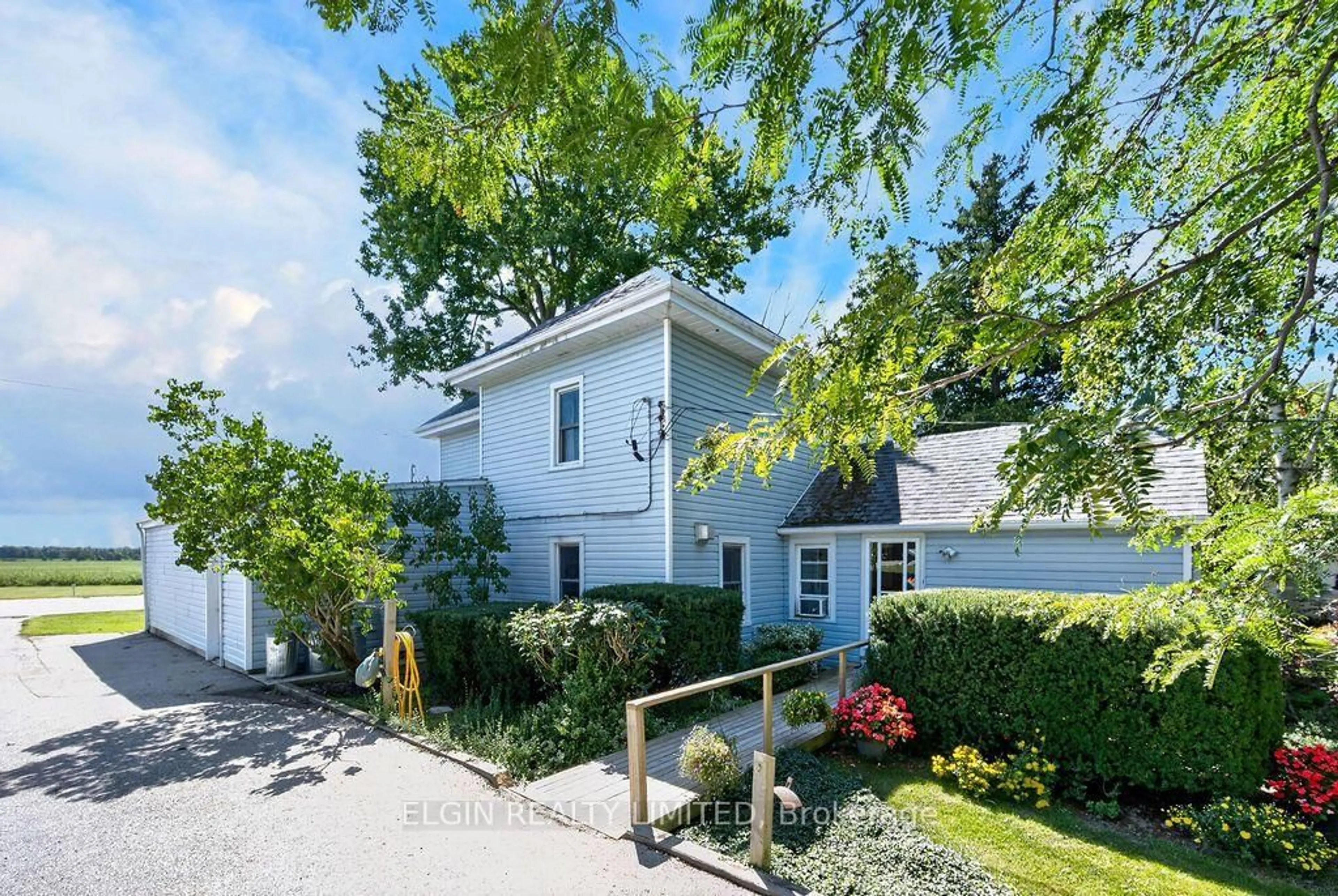A pic from outside/outdoor area/front of a property/back of a property/a pic from drone, street for 38236 Fingal Line, Southwold Ontario N5P 3S5