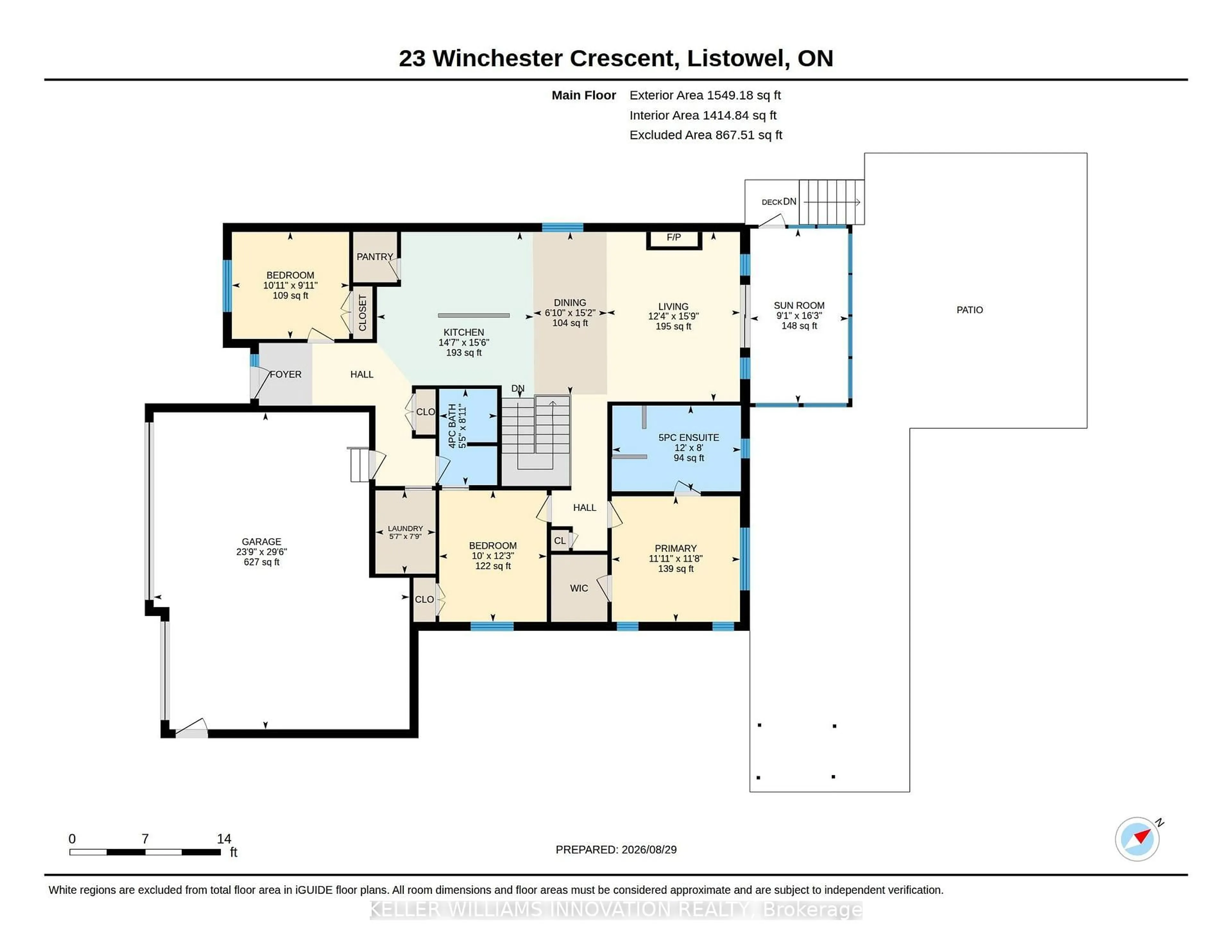 Floor plan for 23 Winchester Cres, North Perth Ontario N4W 0J8