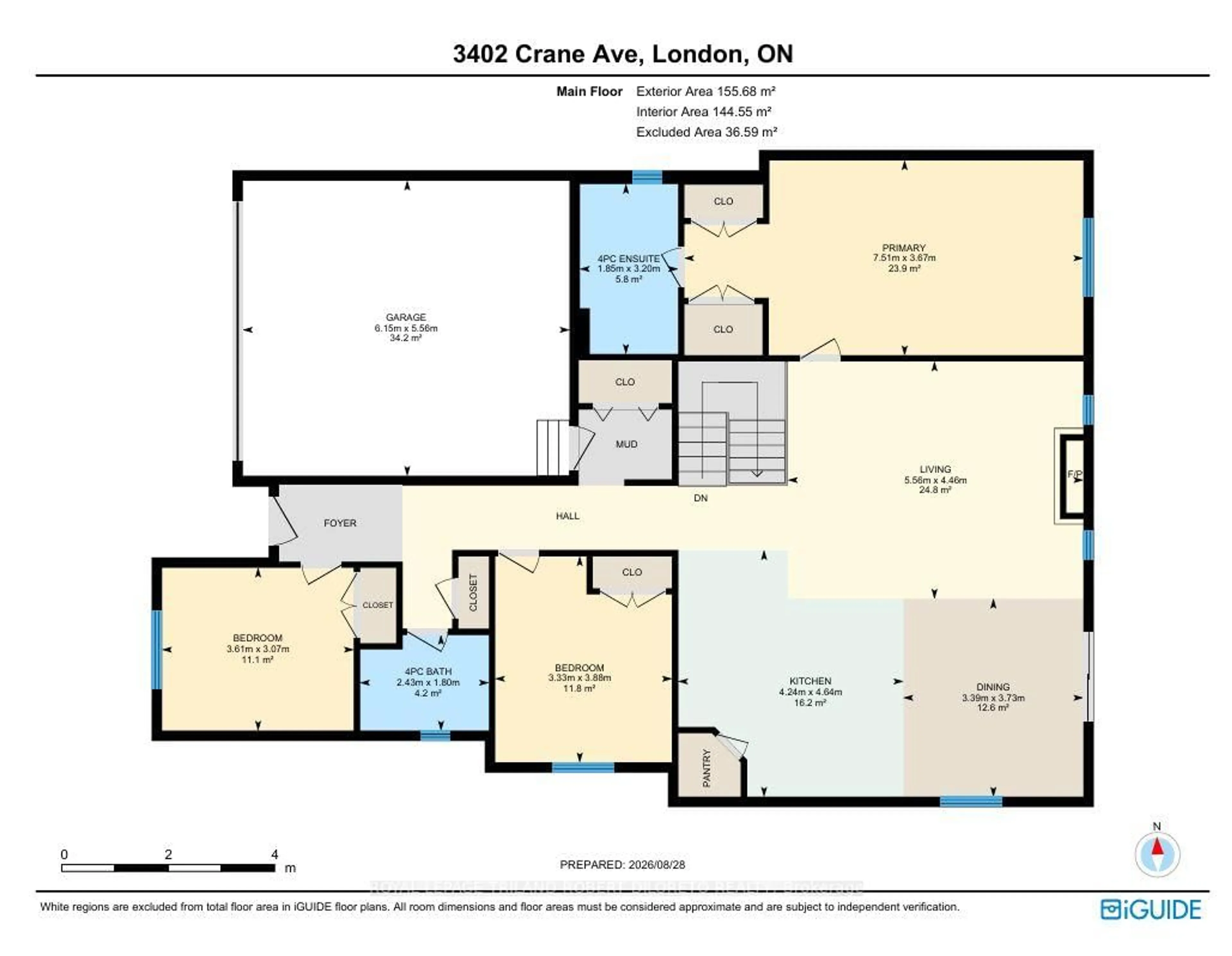 Floor plan for 3402 Crane Ave, London South Ontario N6P 0A8