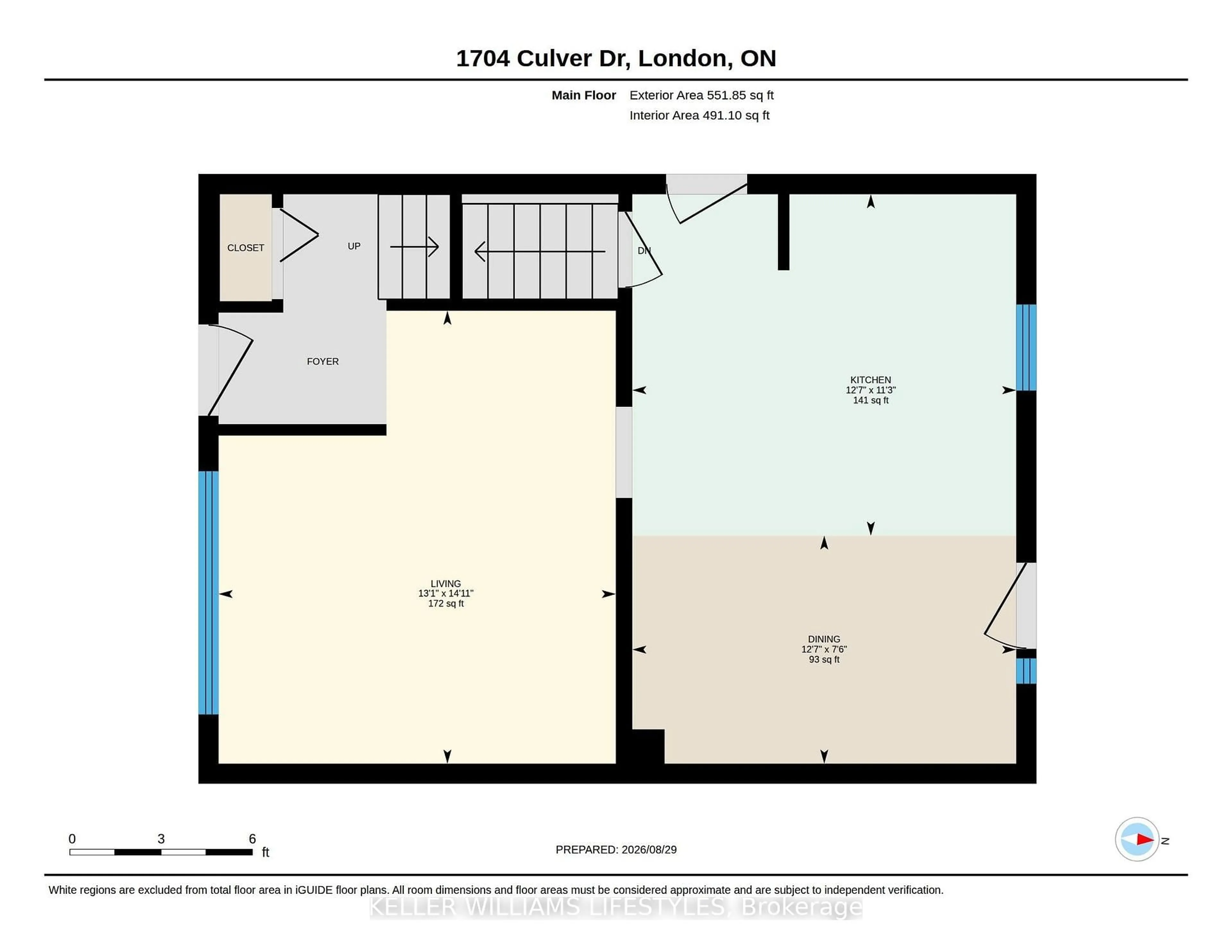 Floor plan for 1704 Culver Dr, London East Ontario N5V 3E9