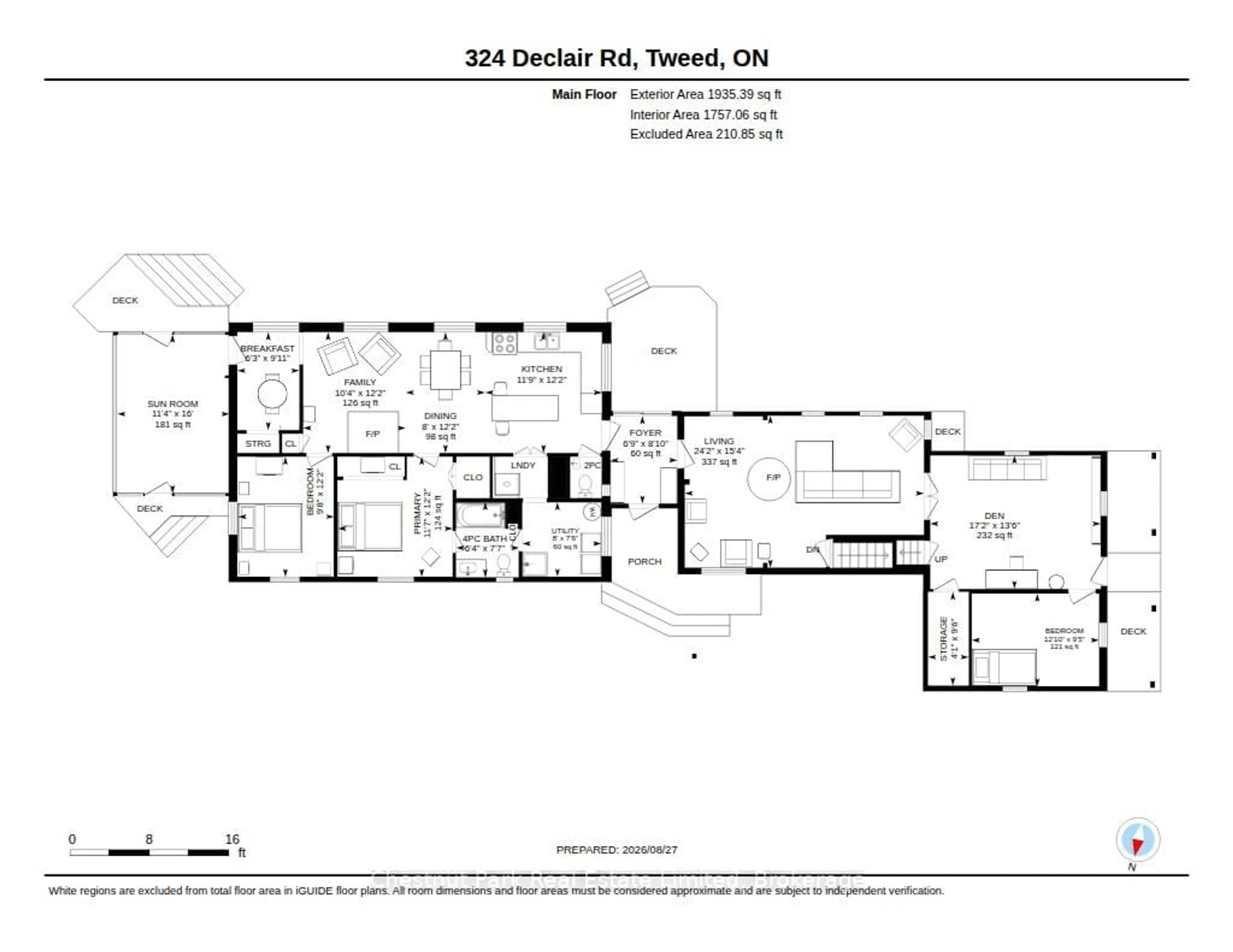 Floor plan for 324 Declair Rd, Madoc Ontario K0K 2K0