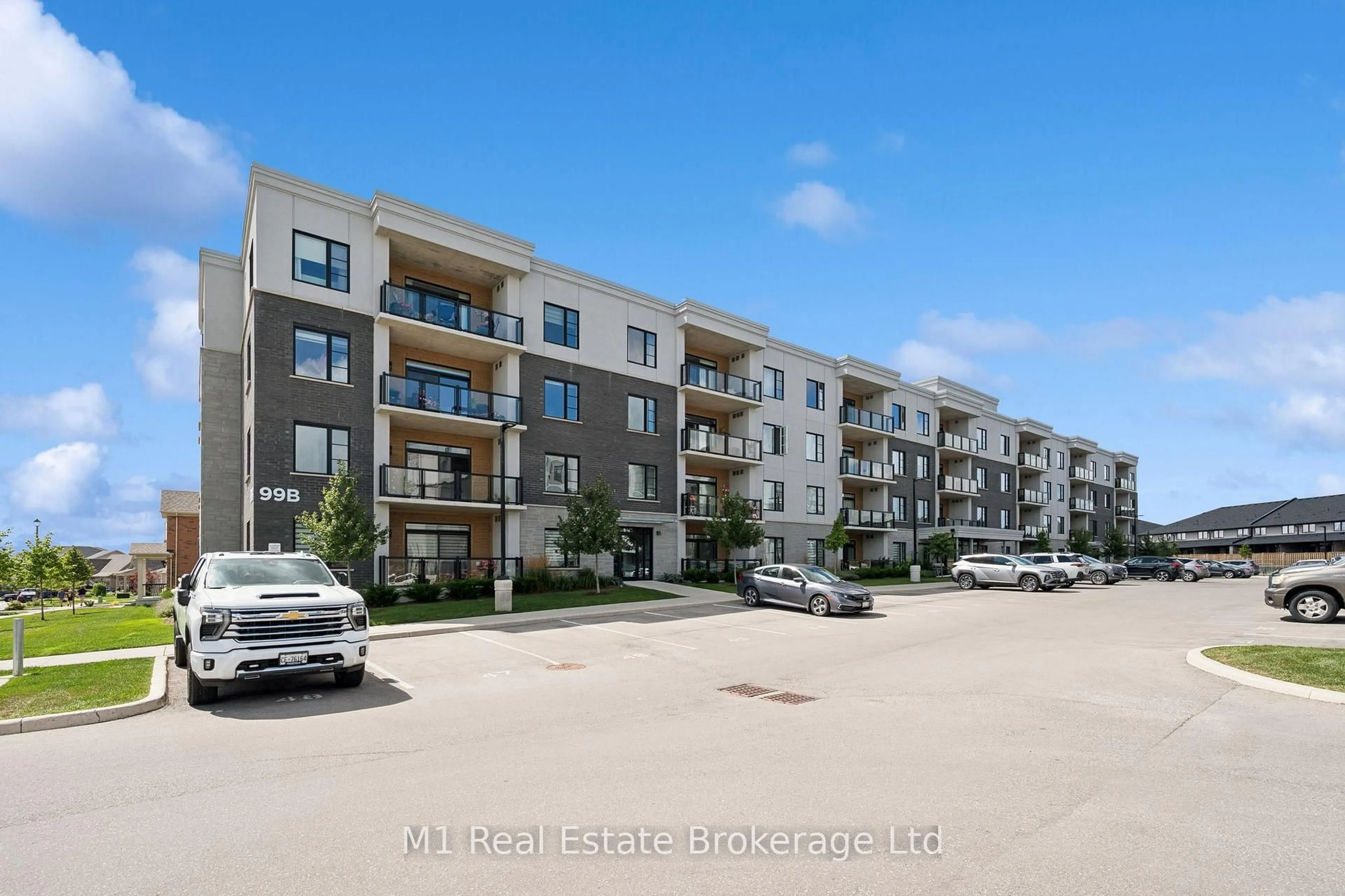 A pic from outside/outdoor area/front of a property/back of a property/a pic from drone, street for 99B Farley Rd #411, Centre Wellington Ontario N1M 0K5