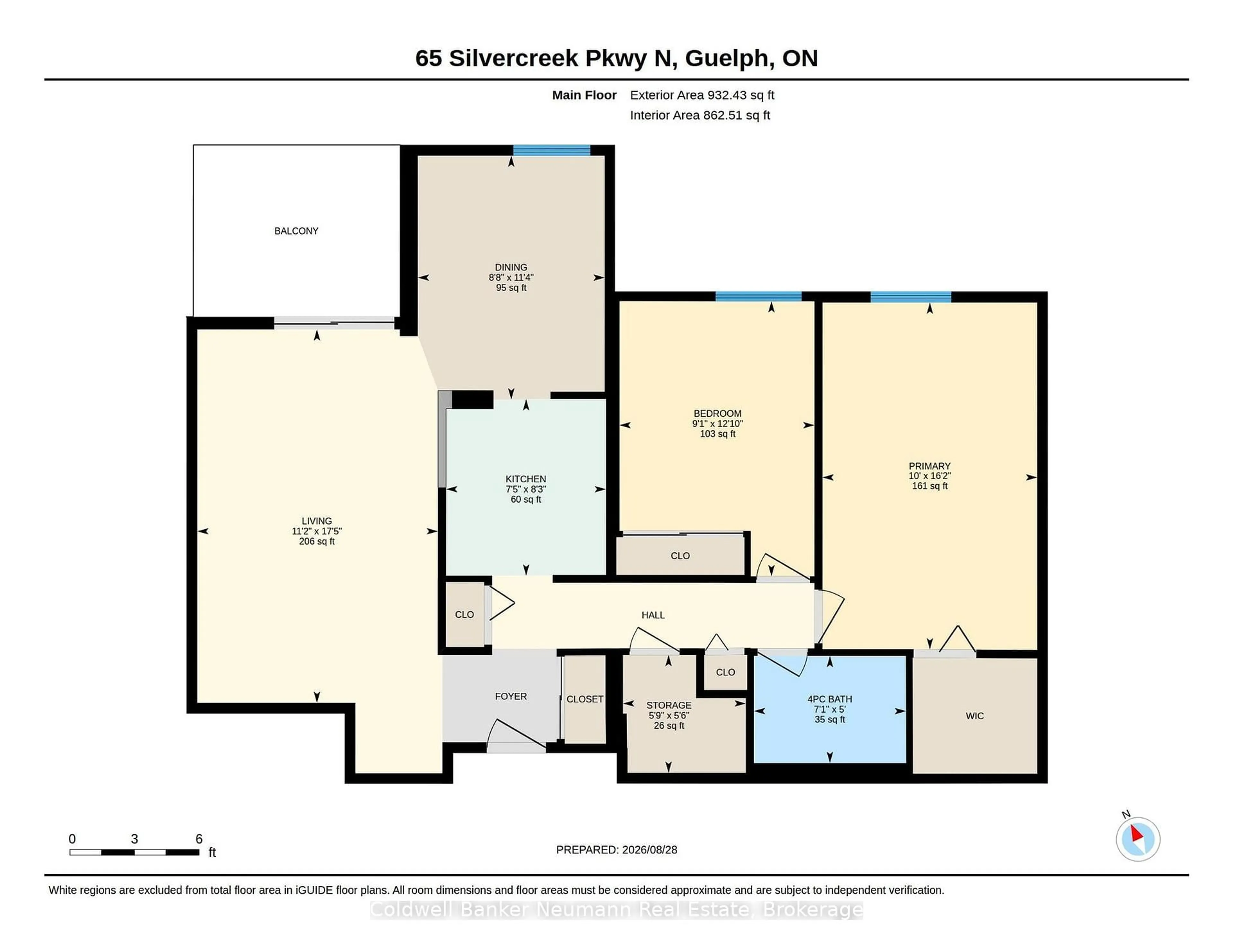 Floor plan for 65 Silvercreek Pkwy #407, Guelph Ontario N1H 7R9