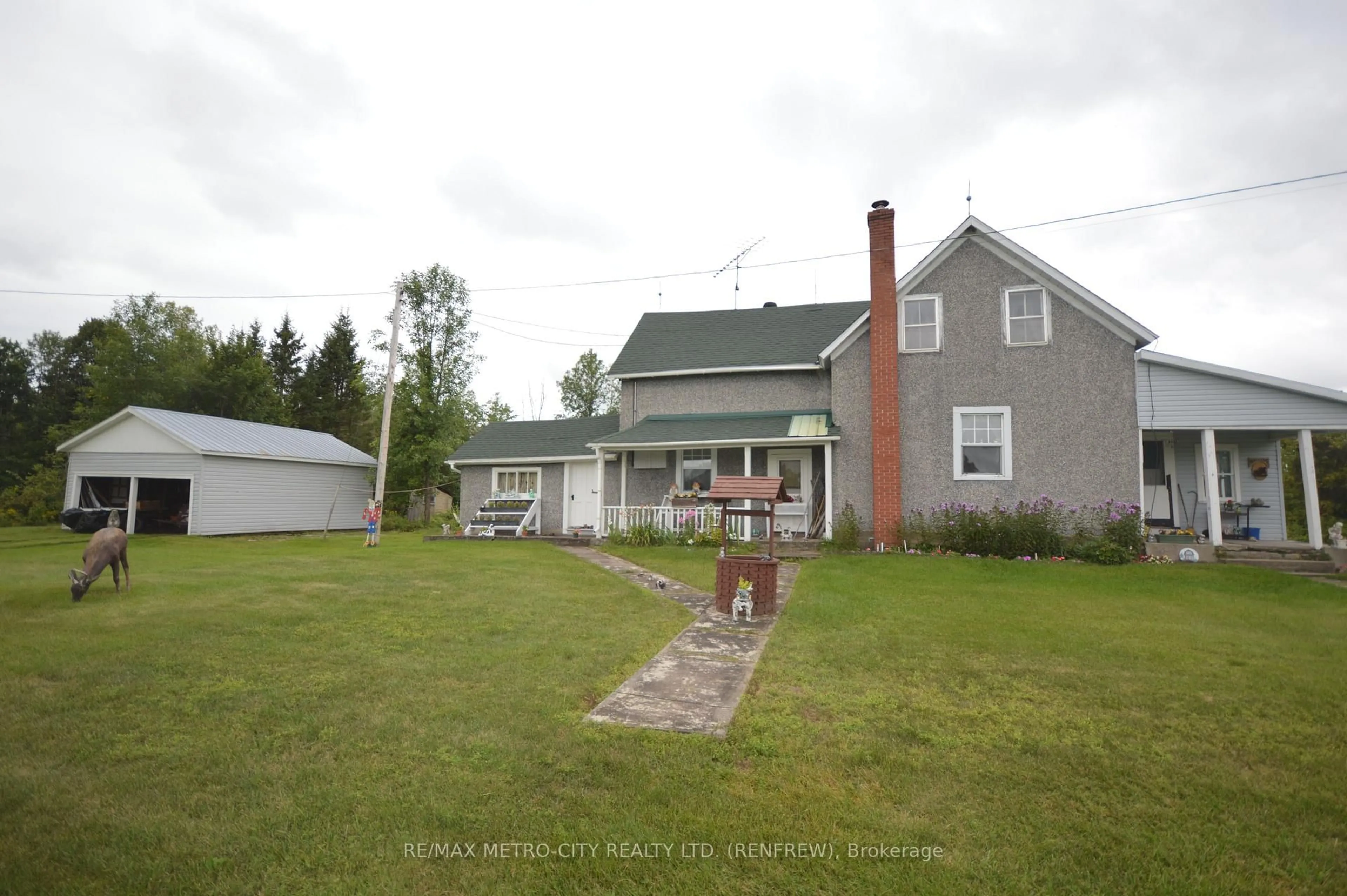 A pic from outside/outdoor area/front of a property/back of a property/a pic from drone, street for 14308 B Highway 60 Highway, Golden Lake Ontario K0J 1X0