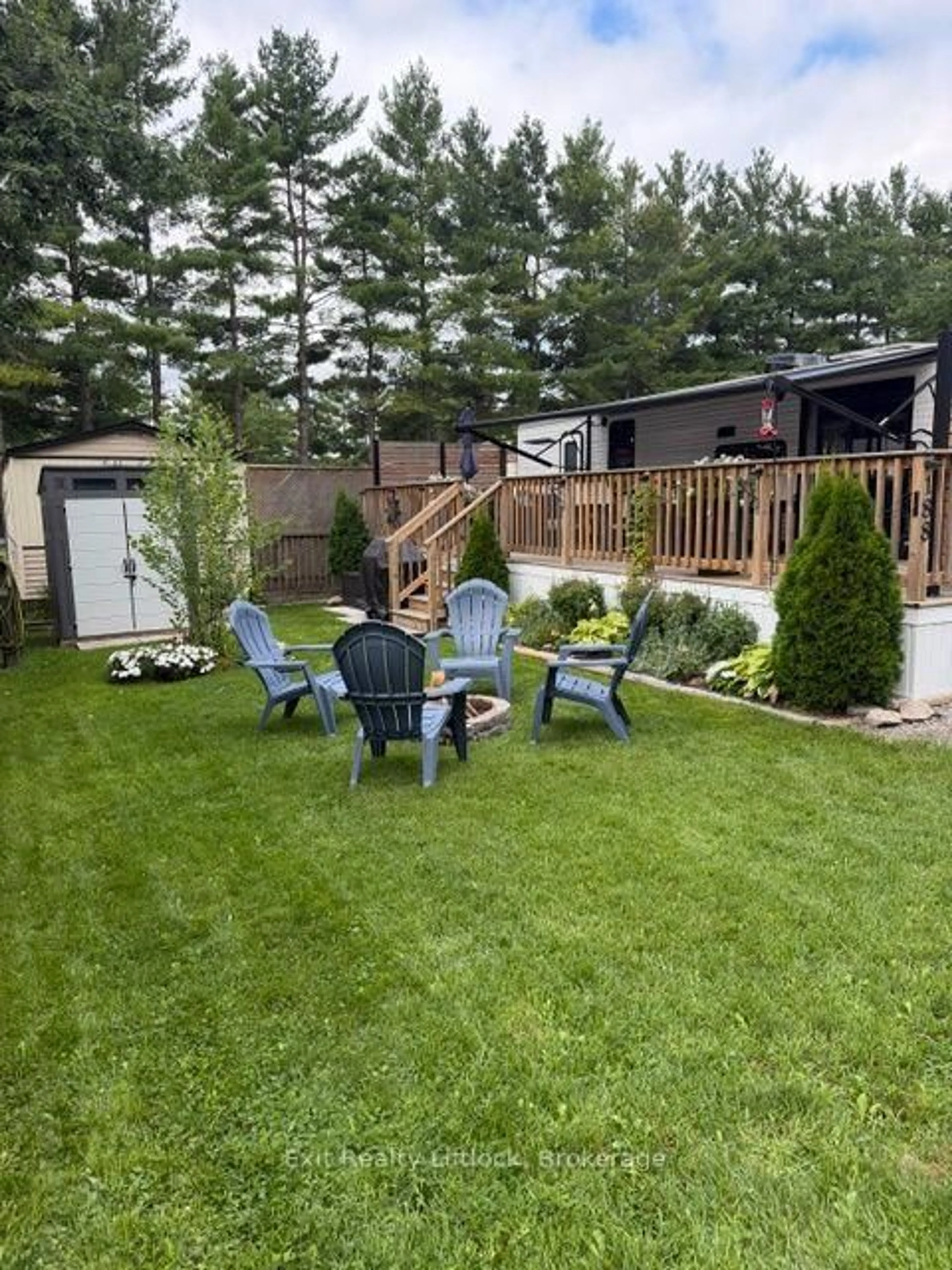 Patio, forest/trees view for 2560 Westview Rd #(188 Mapleview), Selwyn Ontario K0L 2H0