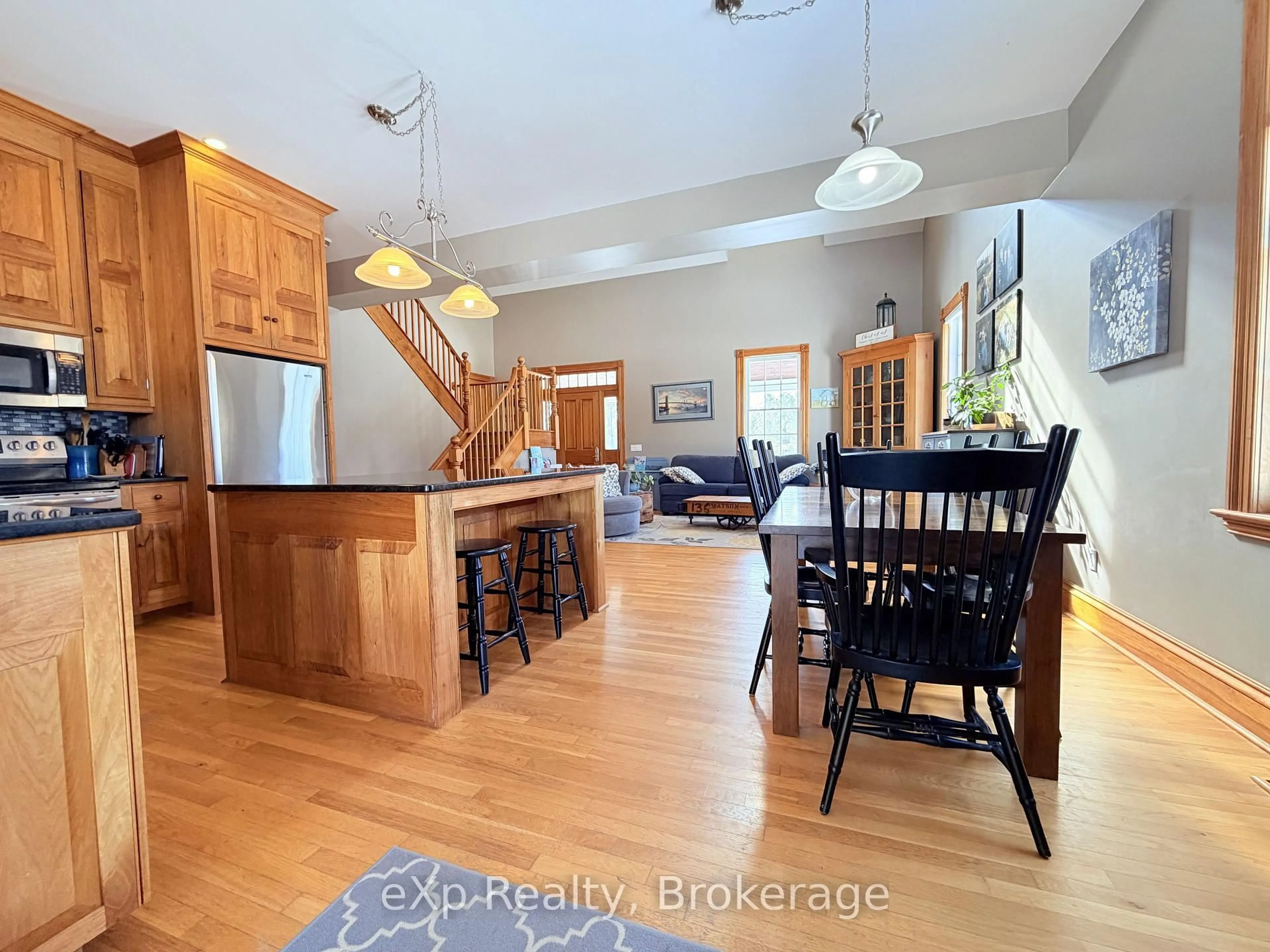 Open concept kitchen, wood/laminate floor for 1348 Bruce Road 11, Arran-Elderslie Ontario N0G 2N0