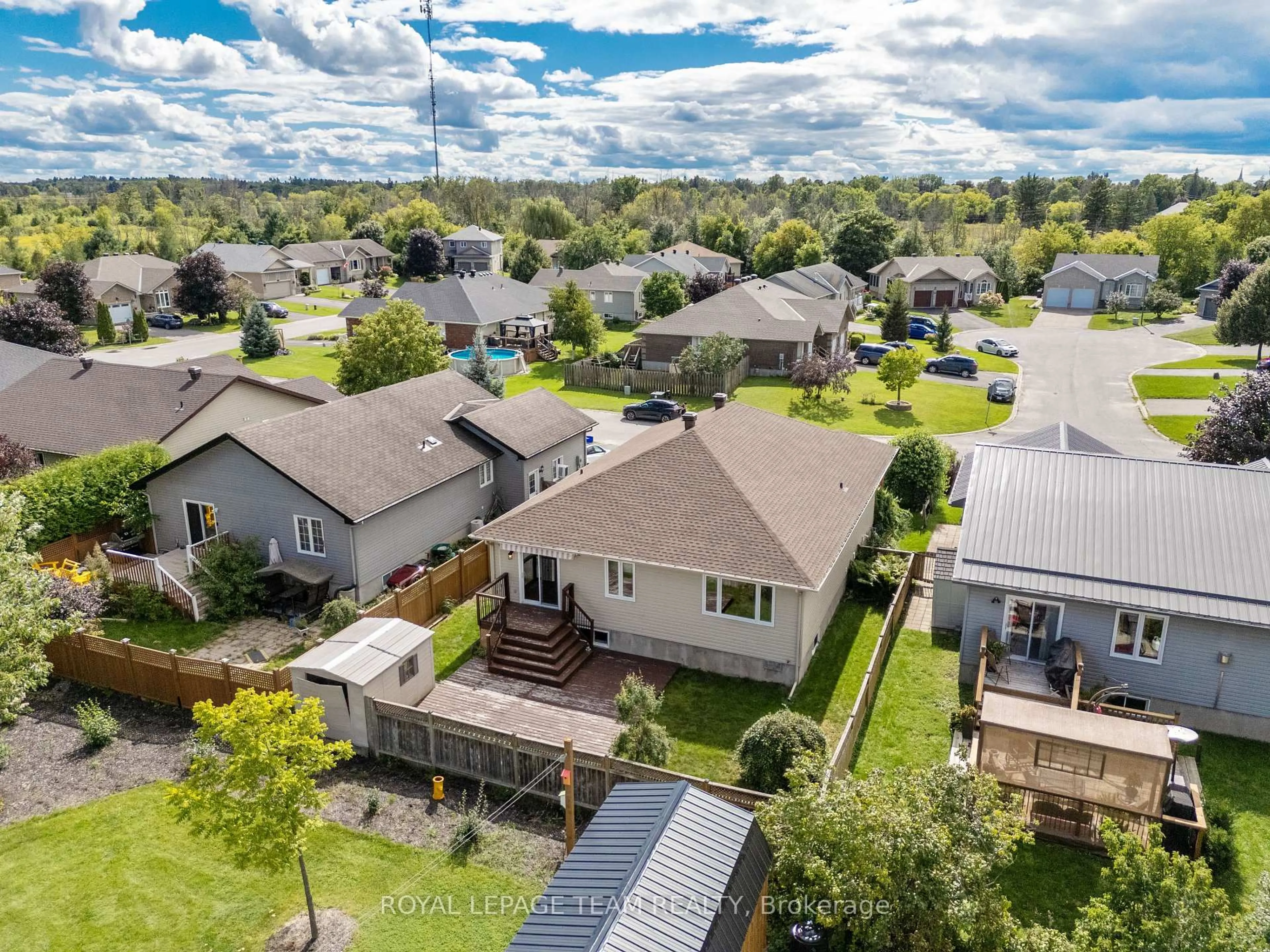 A pic from outside/outdoor area/front of a property/back of a property/a pic from drone, unknown for 141 Raina Way, North Grenville Ontario K0G 1J0