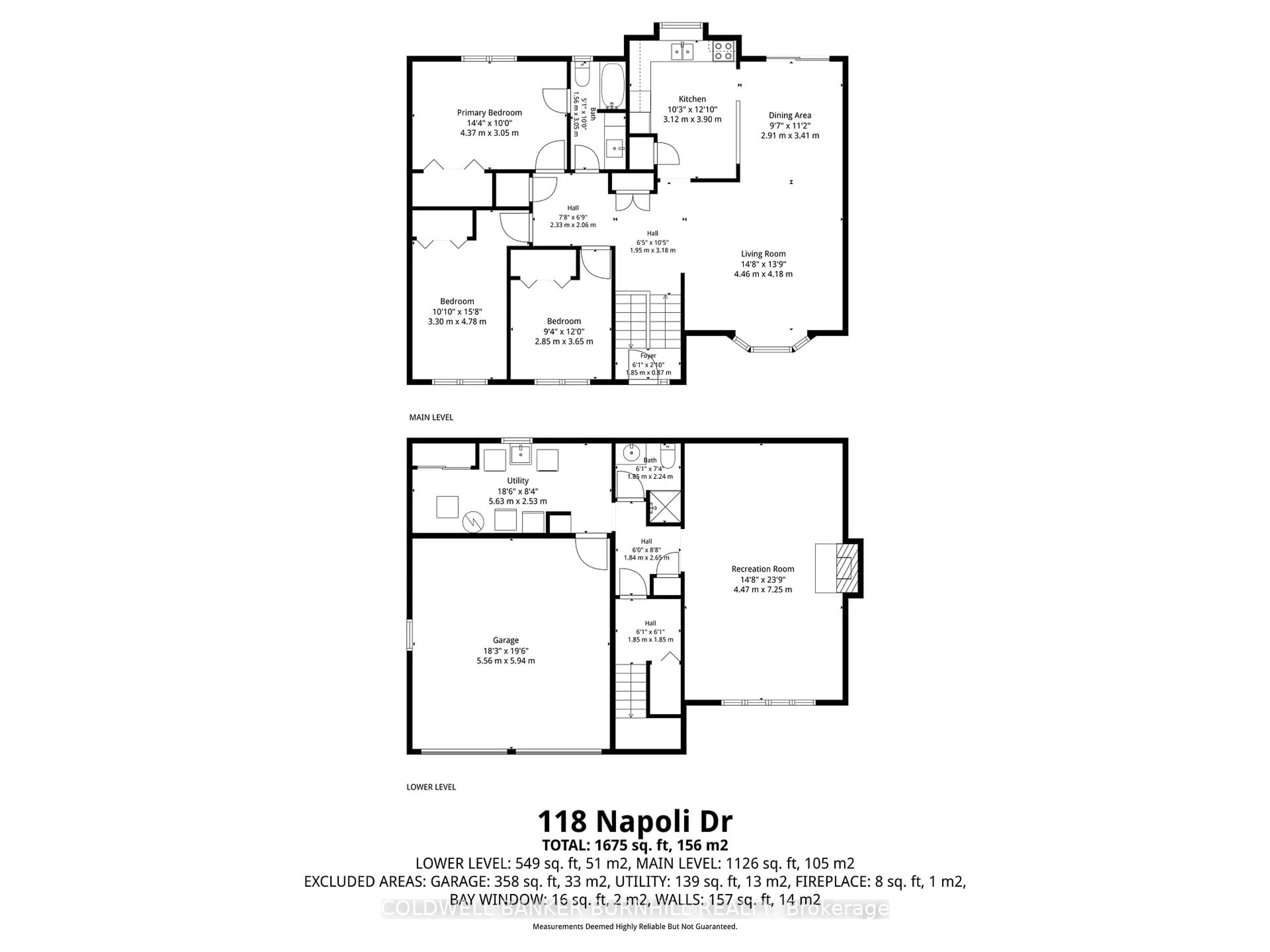 Floor plan for 118 Napoli Crt, Hamilton Ontario L9C 6X2