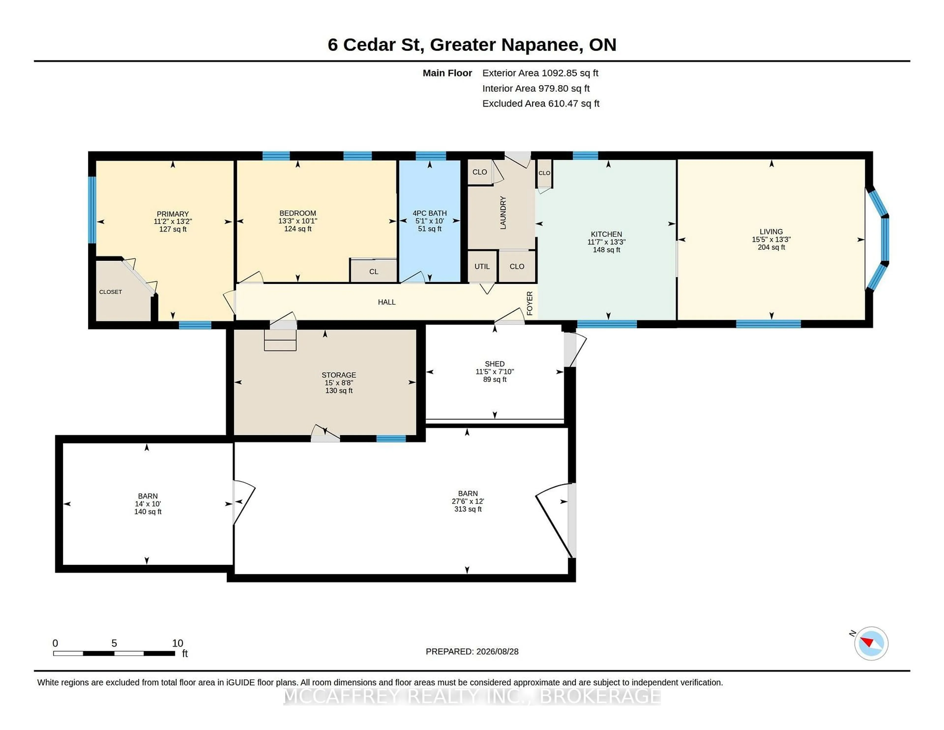 Floor plan for 6 Cedar St, Greater Napanee Ontario K7R 3L1