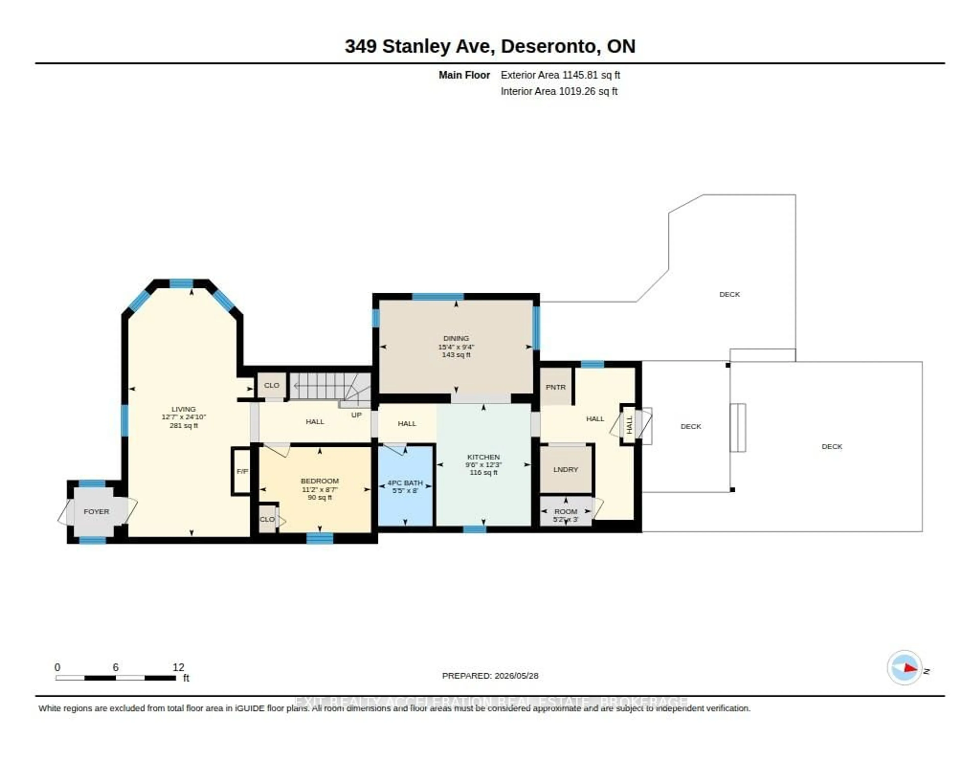 Floor plan for 349 Stanley St, Deseronto Ontario K0K 1X0