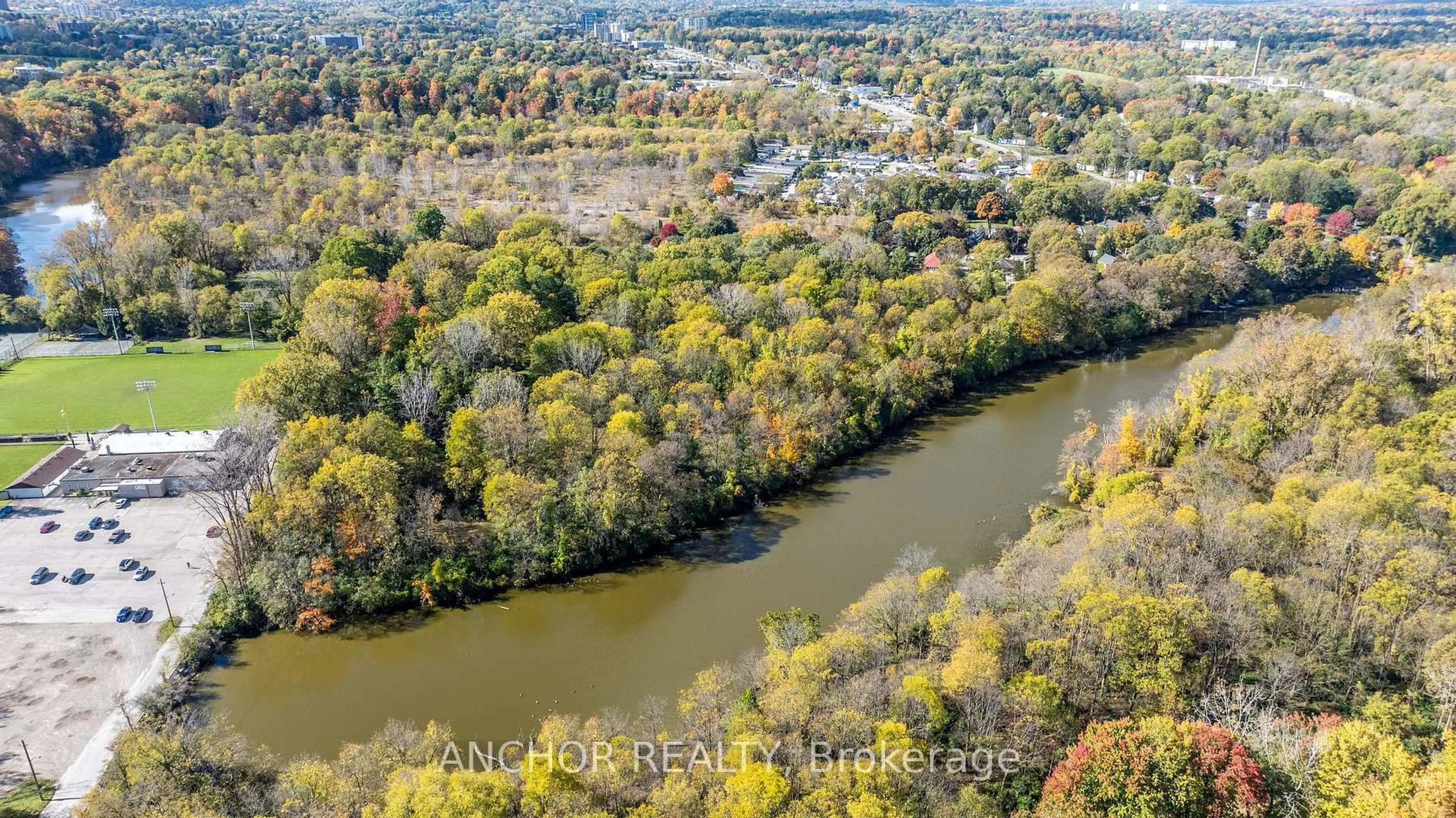 A pic from outside/outdoor area/front of a property/back of a property/a pic from drone, water/lake/river/ocean view for 65 Cove Rd, London South Ontario N6J 1H8