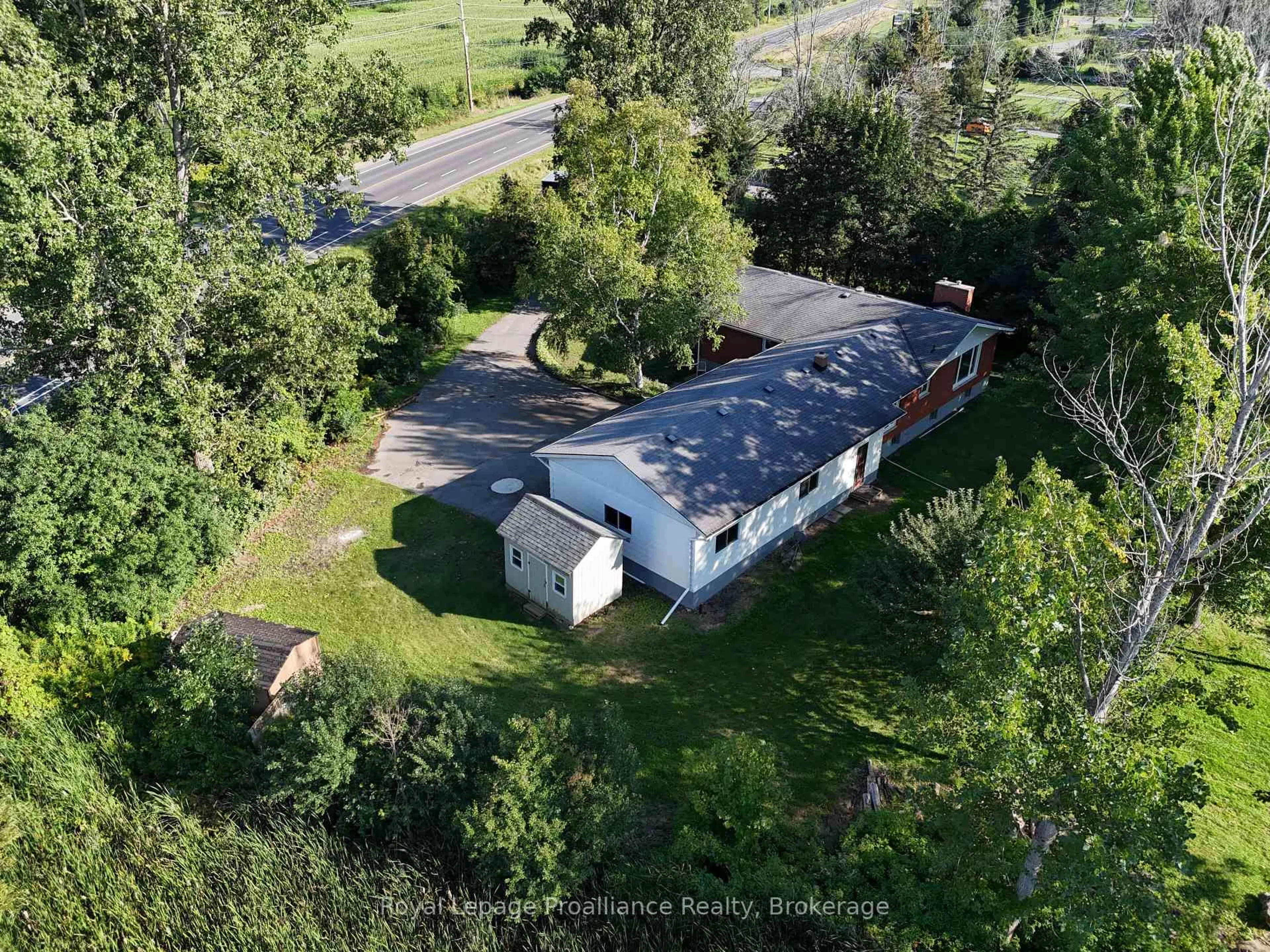 A pic from outside/outdoor area/front of a property/back of a property/a pic from drone, unknown for 311E County Rd 29 Rd, Prince Edward County Ontario K0K 1T0