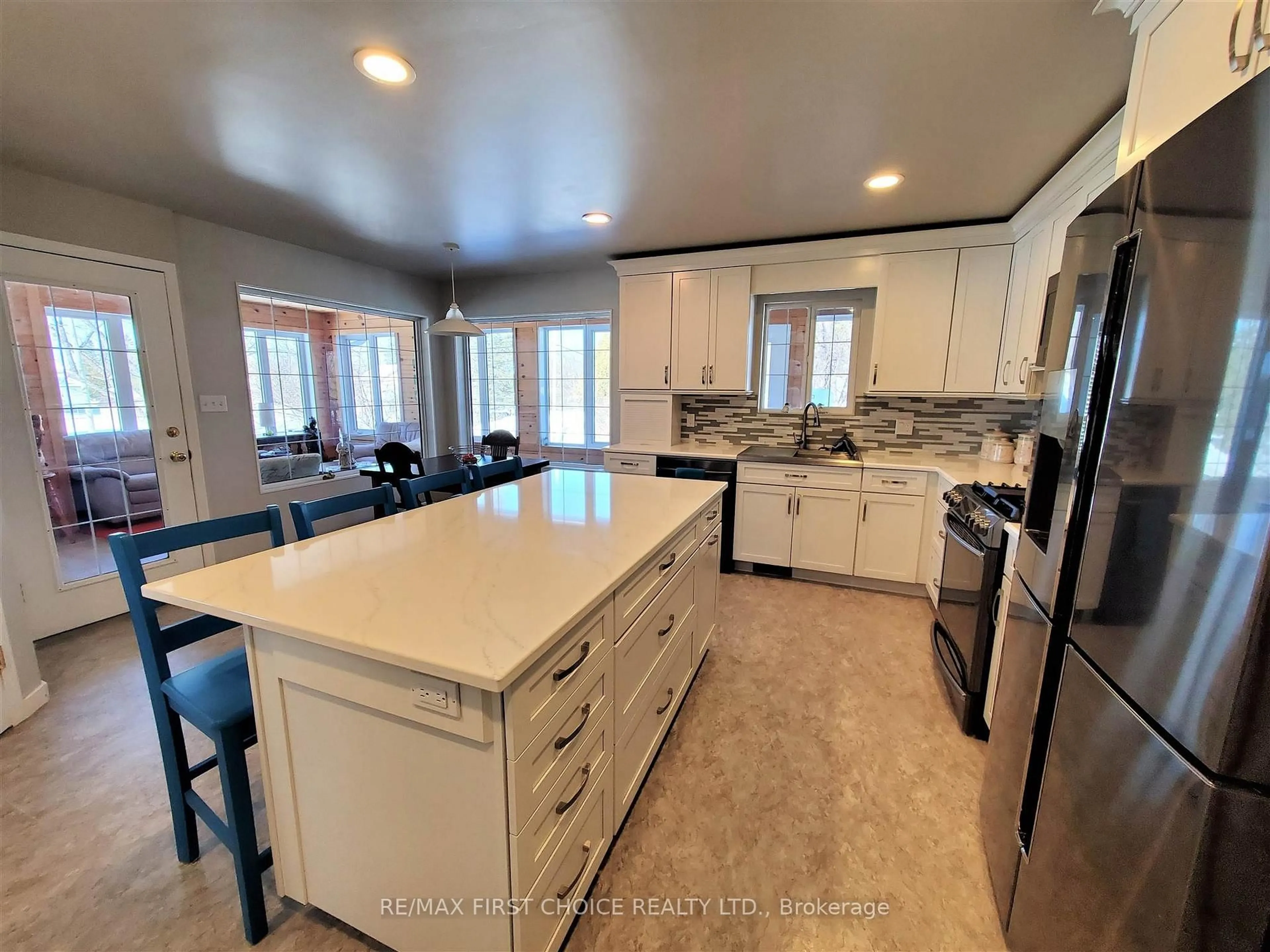 Open concept kitchen, ceramic/tile floor for 100 Queen St, Chapple Ontario P0W 1A0