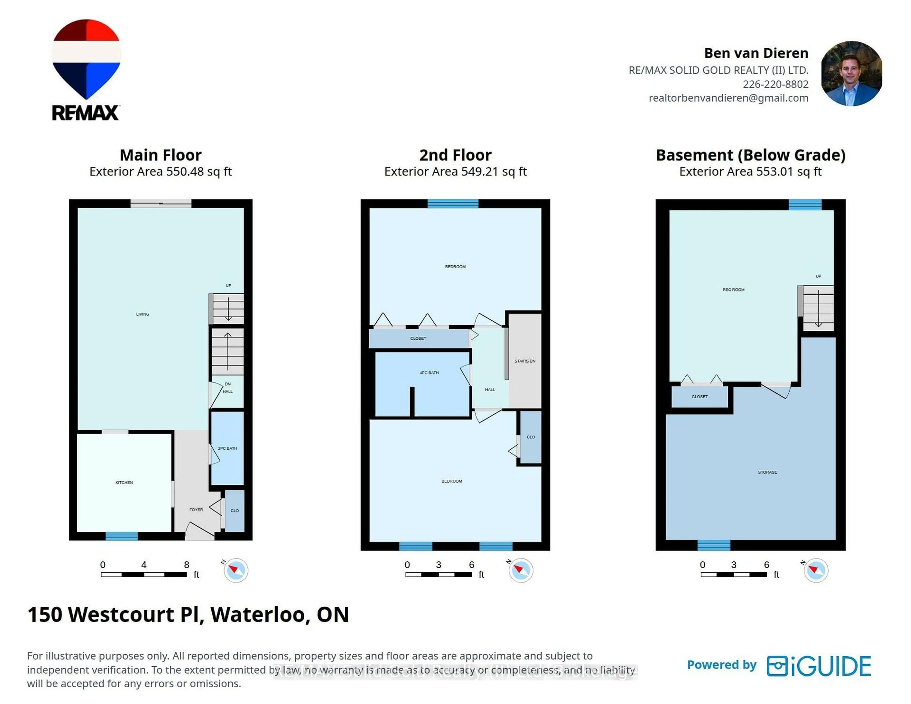 Floor plan for 150 Westcourt Pl, Waterloo Ontario N2L 2R7