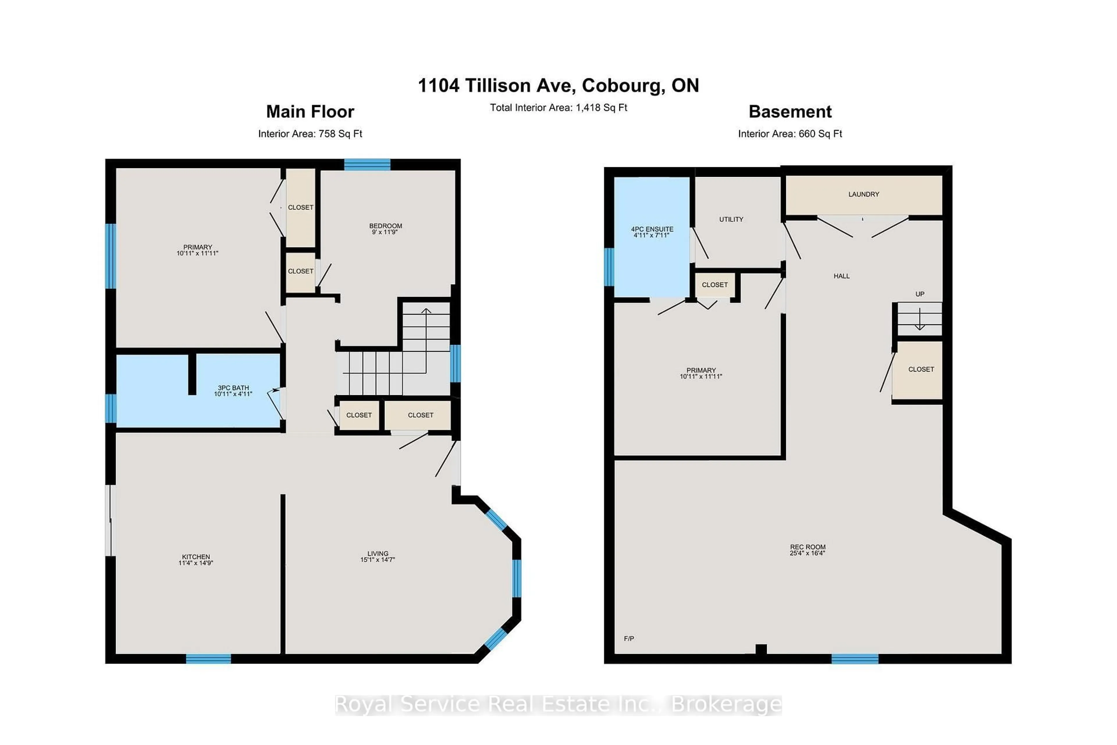Floor plan for 1104 Tillison Ave, Cobourg Ontario K9A 5N4