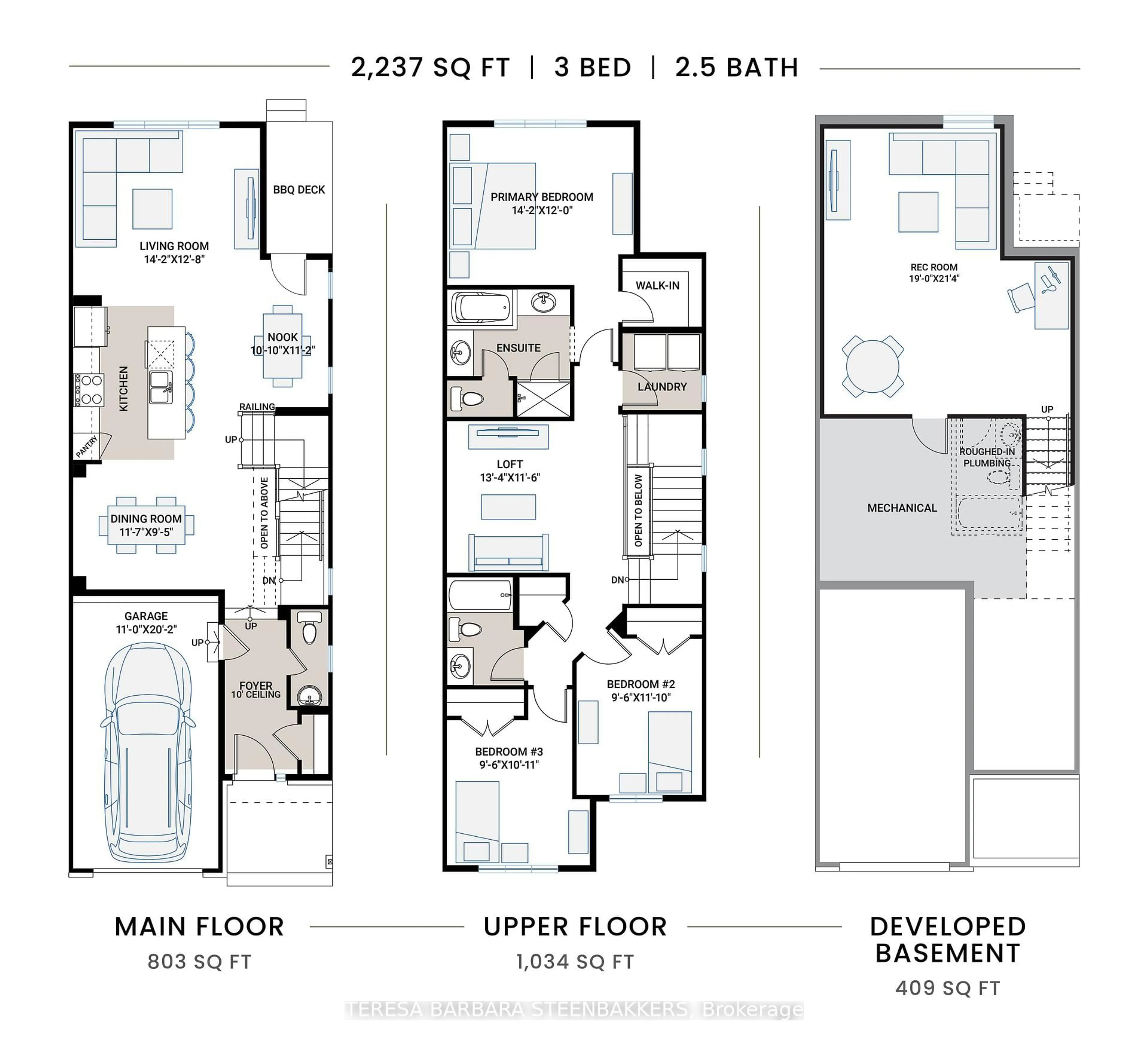 Floor plan for 689 Taliesin Cres, Ottawa Ontario K2S 2W5