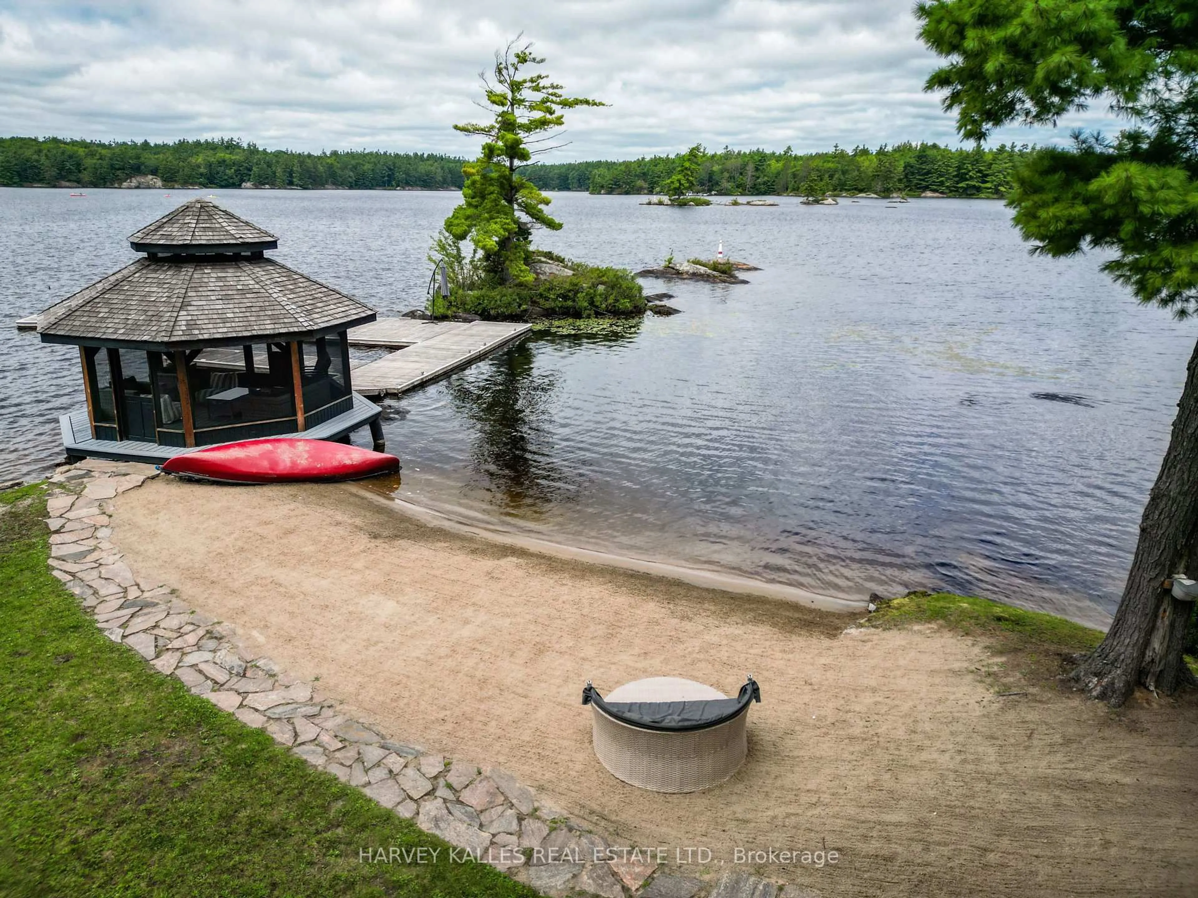 Patio, water/lake/river/ocean view for 1069 White Eagle Rd, Gravenhurst Ontario P0E 1G0