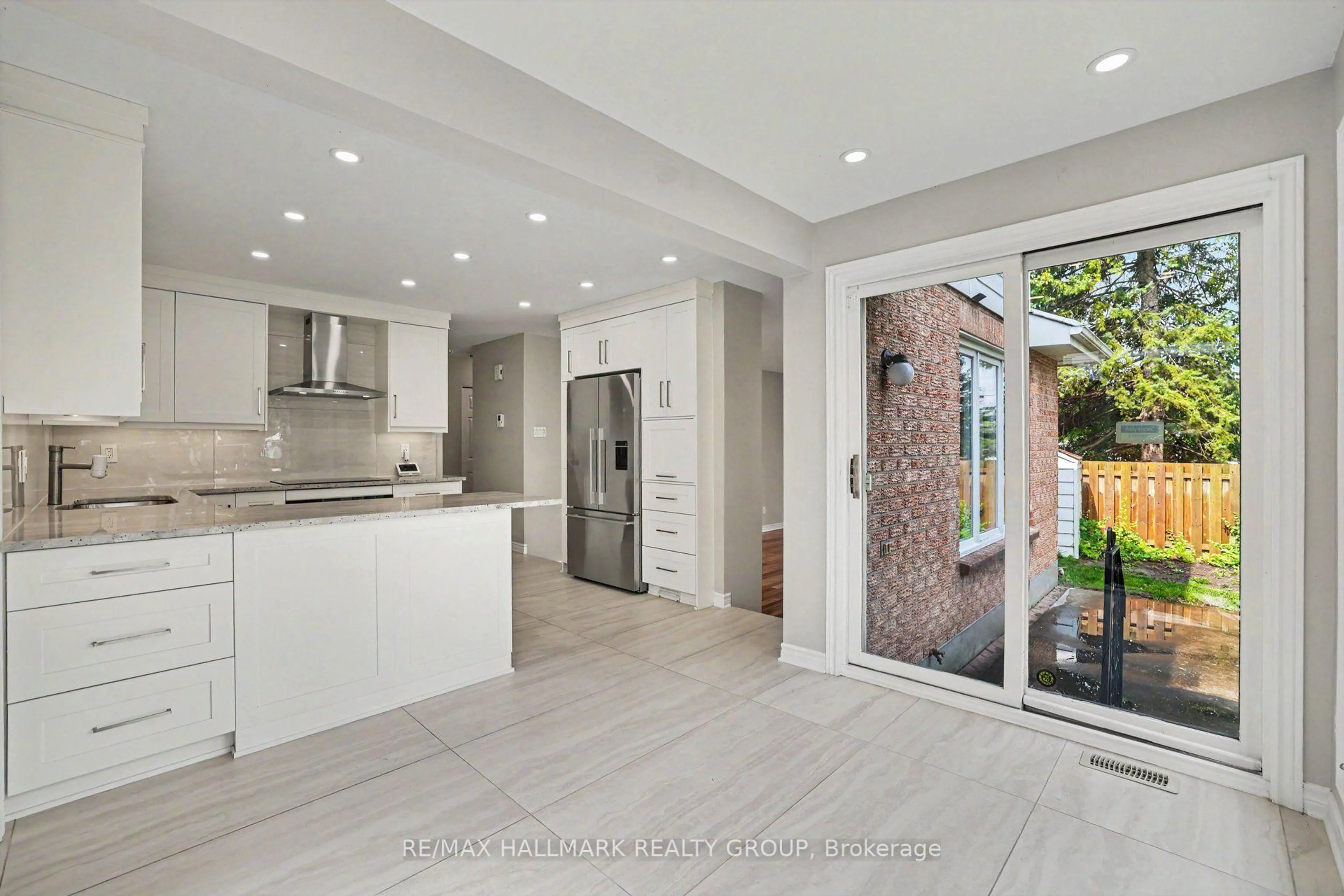Open concept kitchen, ceramic/tile floor for 66 Bateman Dr, Ottawa Ontario K2G 5H5