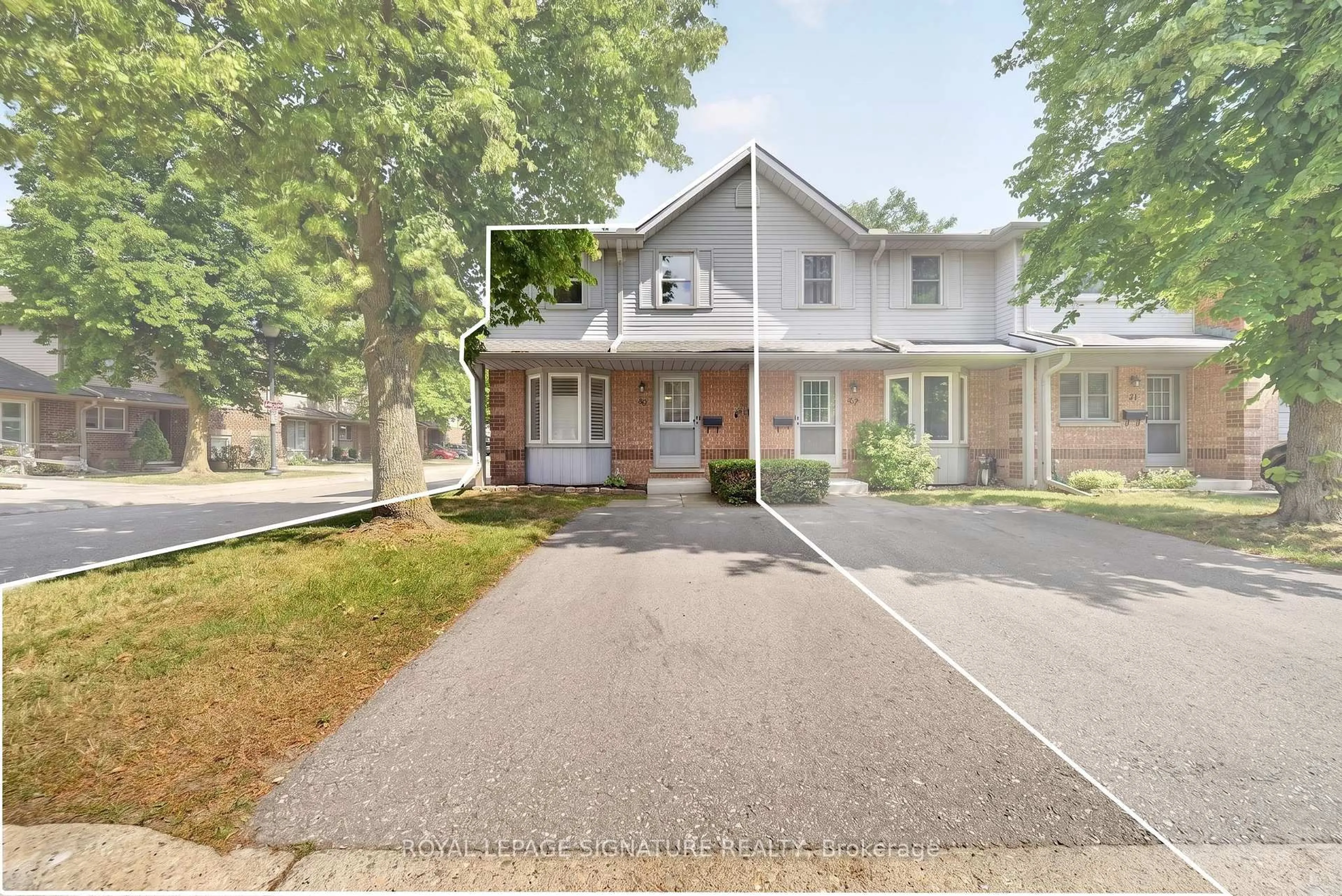A pic from outside/outdoor area/front of a property/back of a property/a pic from drone, street for 180 Marksam Rd #43, Guelph Ontario N1H 8G5