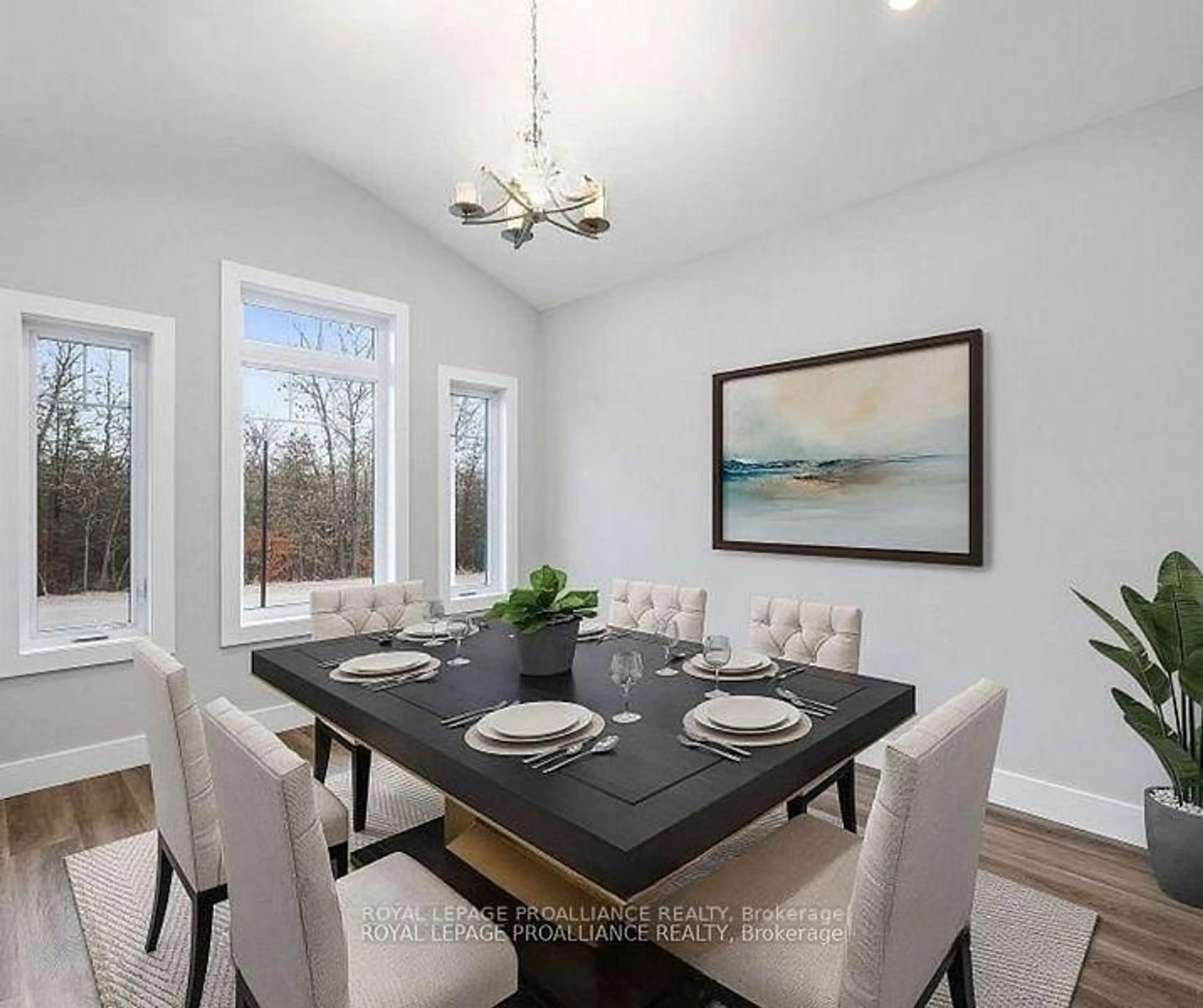 Dining room, wood/laminate floor for 103 Riverside Tr, Trent Hills Ontario K0L 1L0