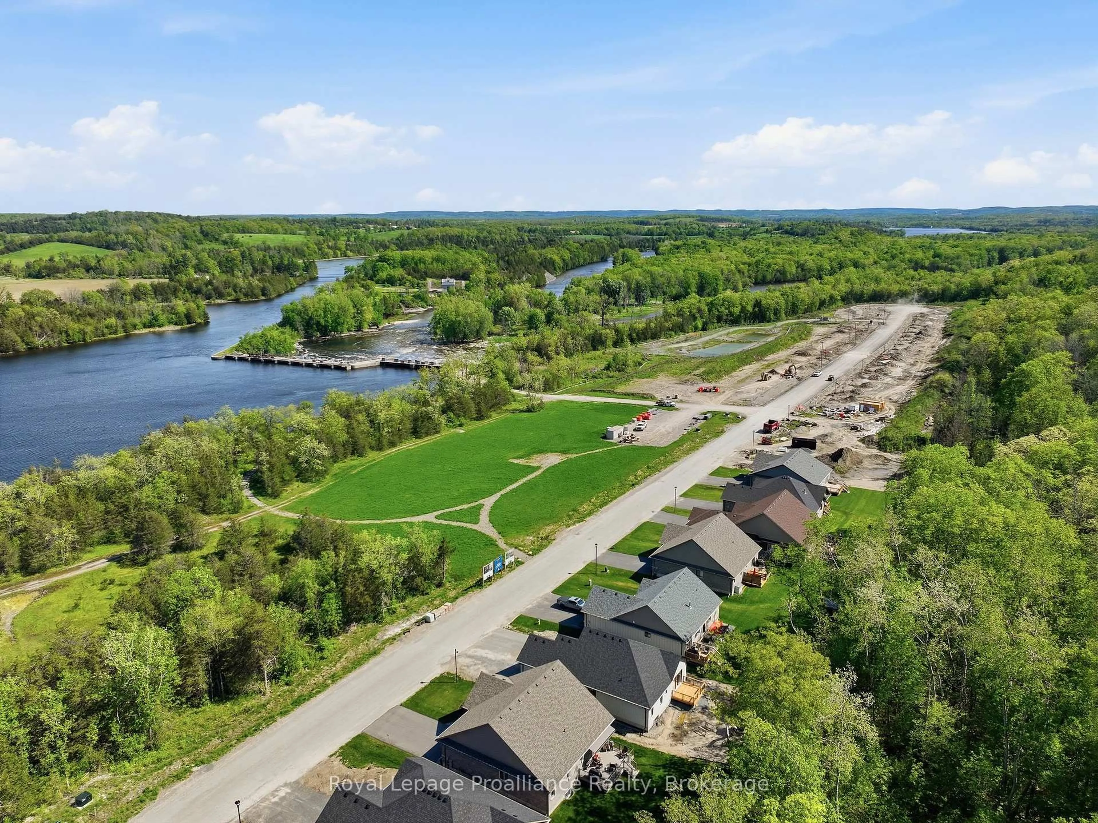 A pic from outside/outdoor area/front of a property/back of a property/a pic from drone, water/lake/river/ocean view for 95 Riverside Tr, Trent Hills Ontario K0L 1L0
