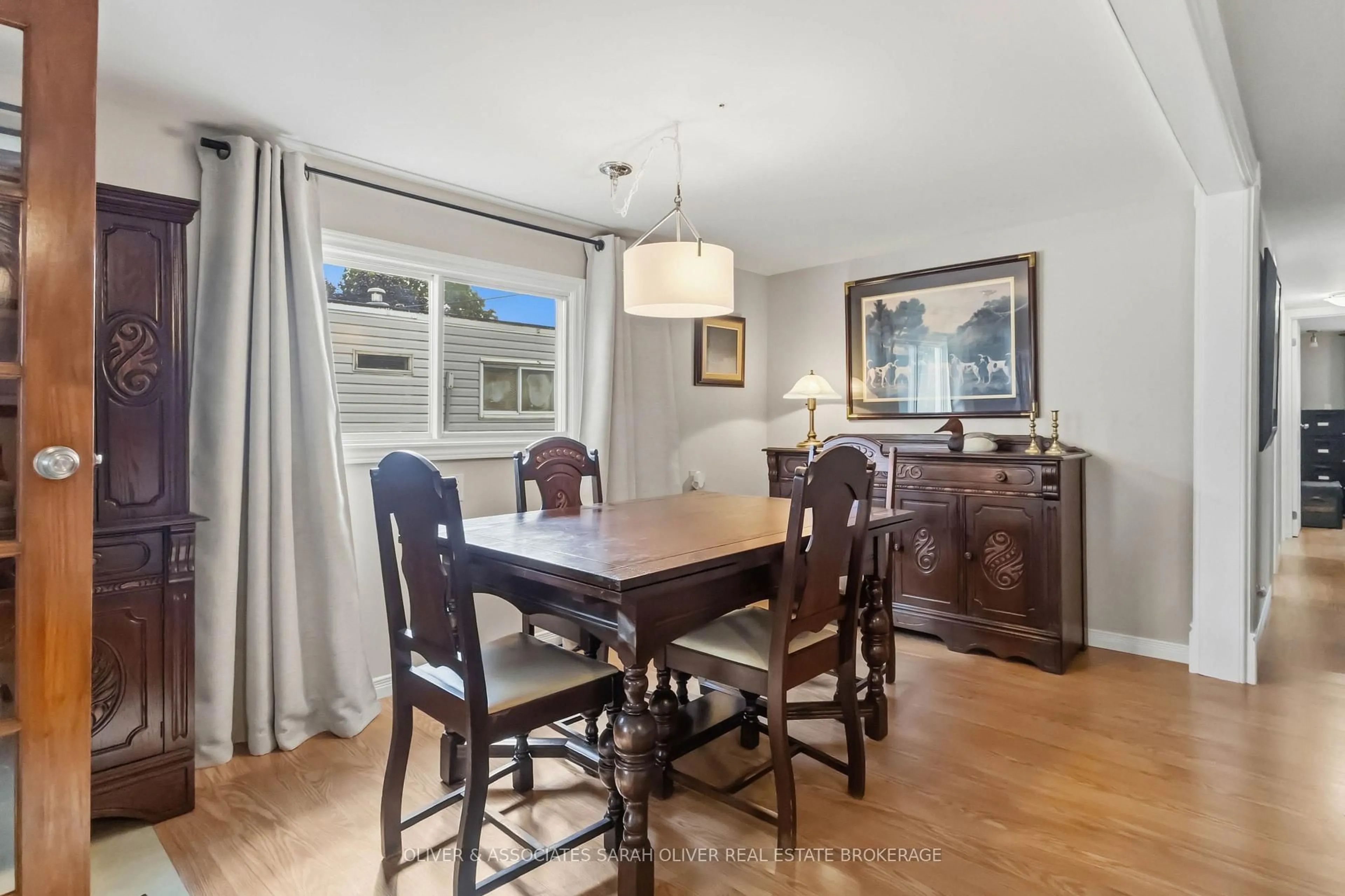 Dining room, wood/laminate floor for 198 Springbank Dr #96, London South Ontario N6J 1G1