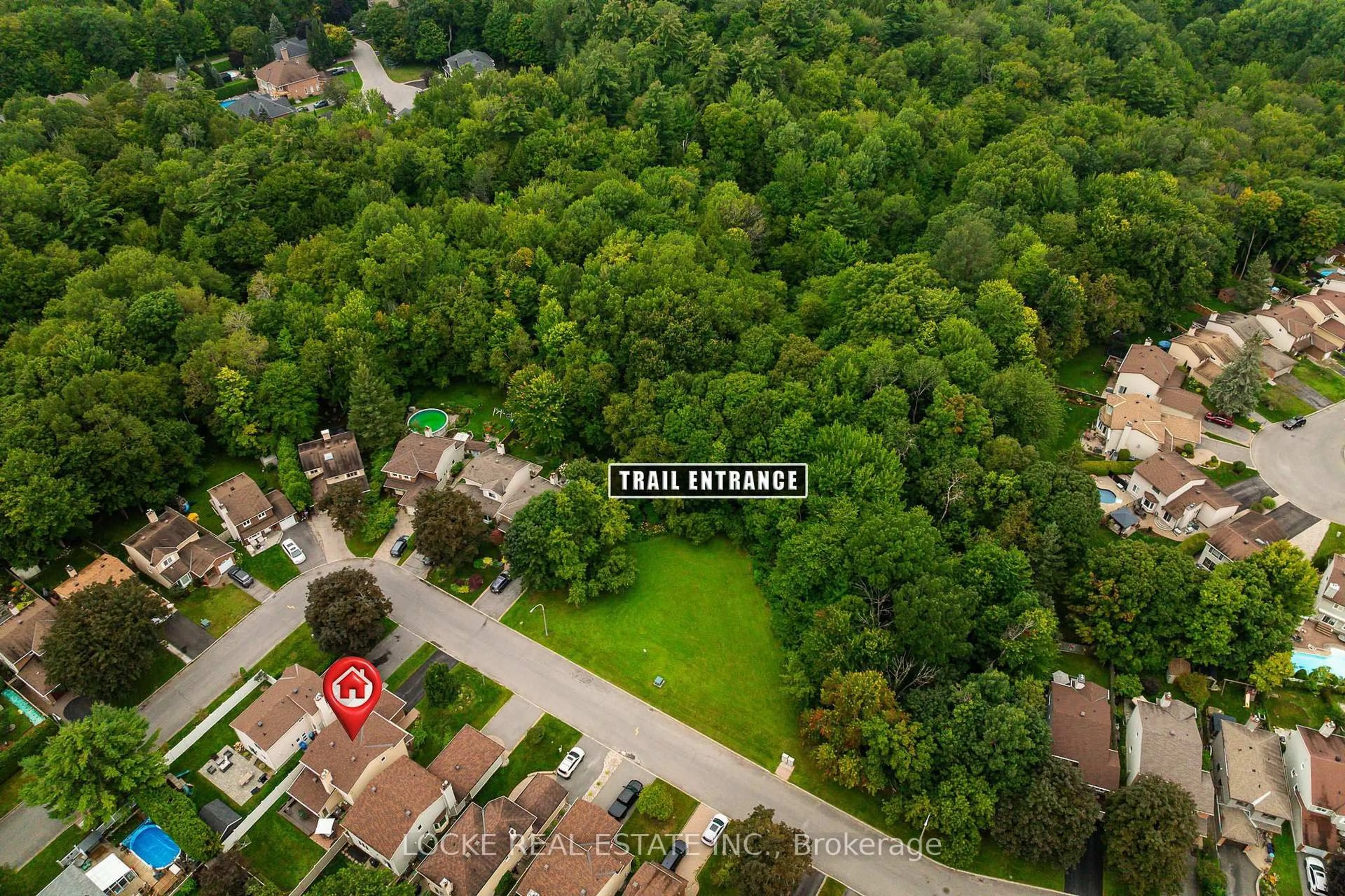 A pic from outside/outdoor area/front of a property/back of a property/a pic from drone, forest/trees view for 6068 Ridgelea Pl, Orleans Ontario K1C 5P8