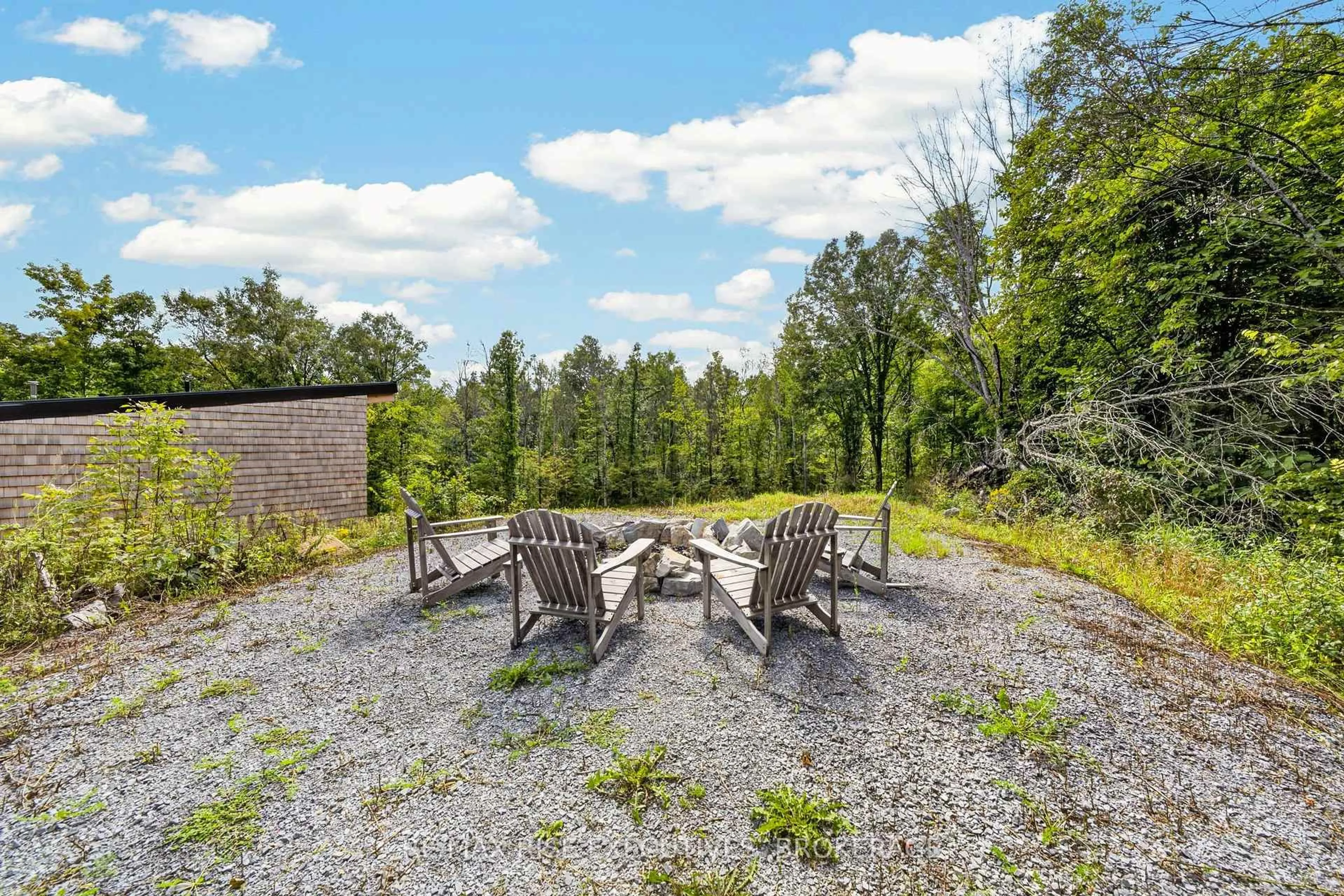 Patio, forest/trees view for 962 Church Rd, Kaladar Ontario K0K 1Z0