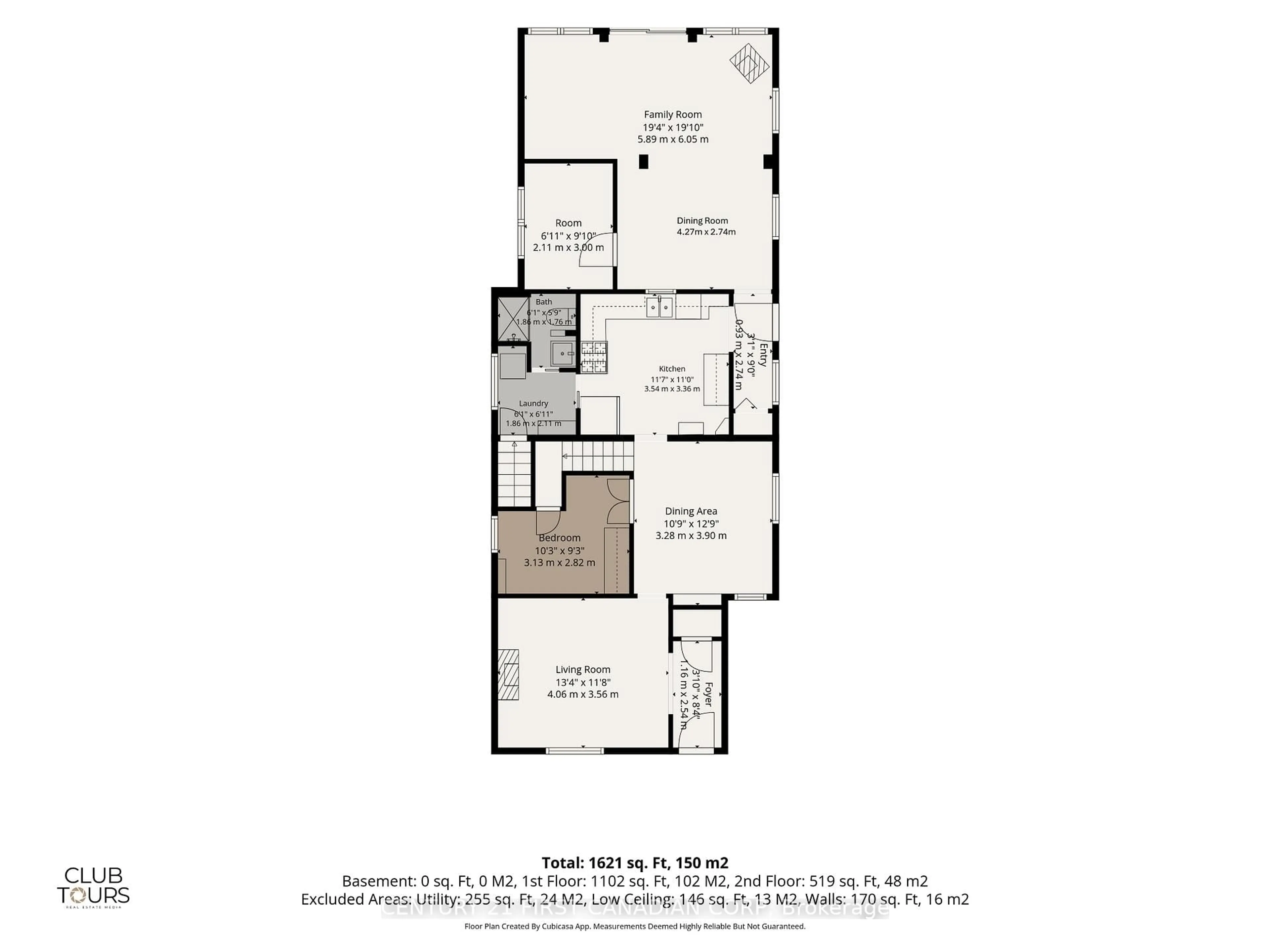 Floor plan for 834 Colborne St, London East Ontario N6A 4A2