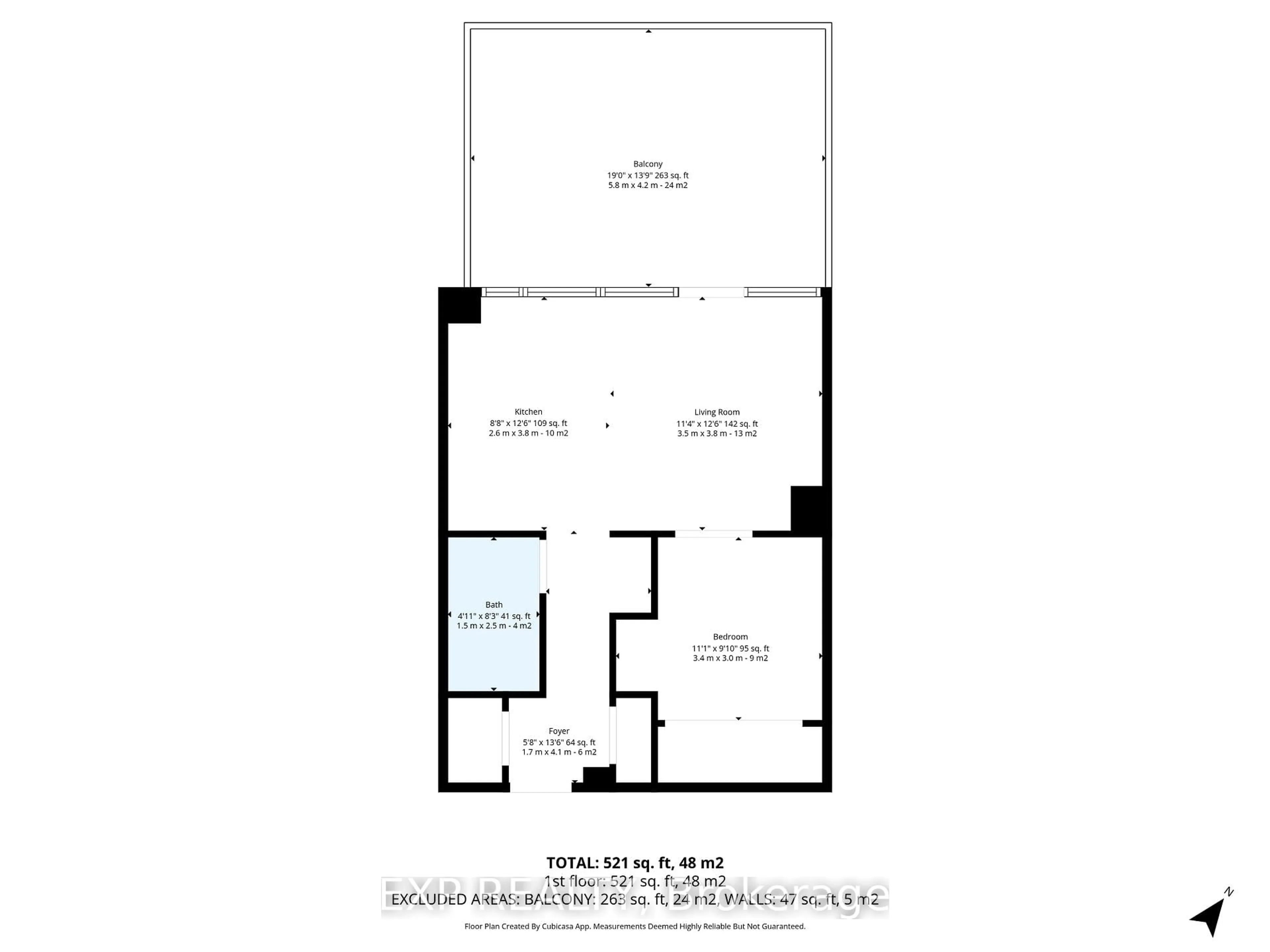 Floor plan for 201 Parkdale Ave #308, Ottawa Ontario K1Y 1E8