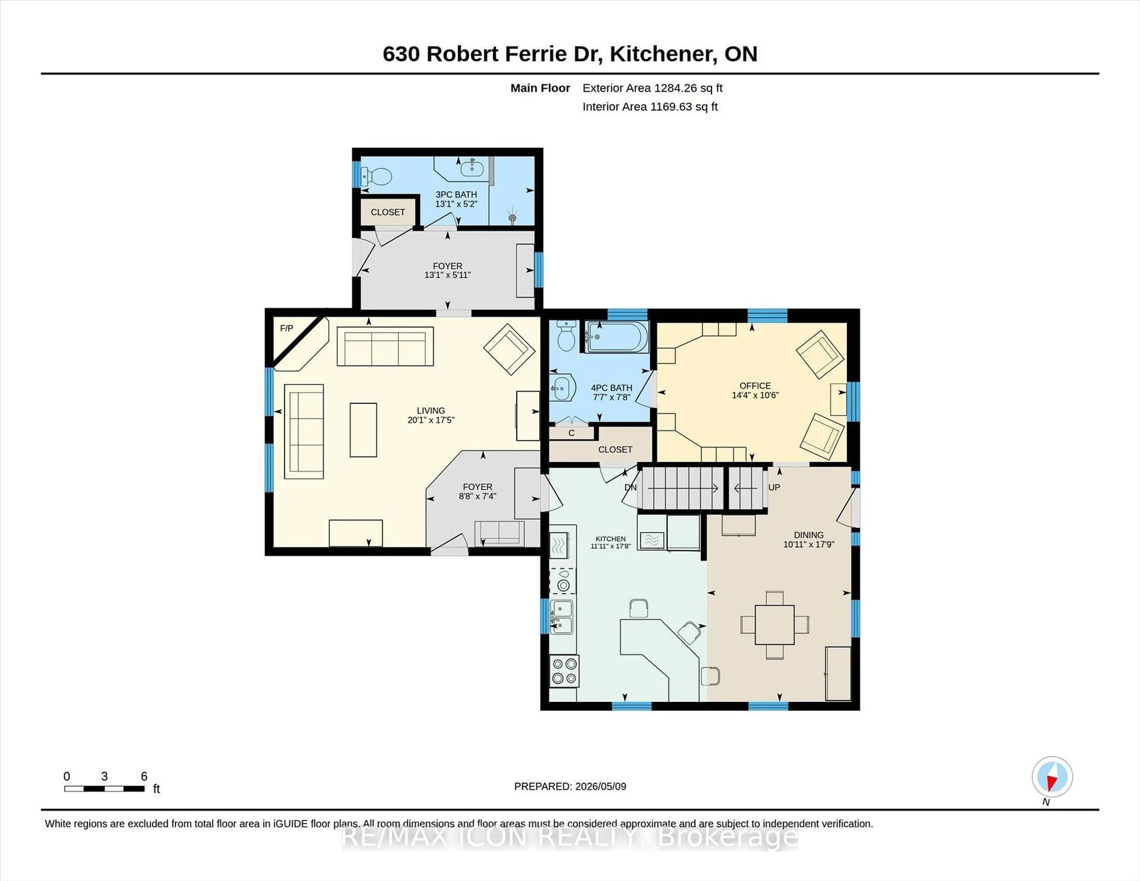 Floor plan for 630 Robert Ferrie Dr, Kitchener Ontario N2P 2R4