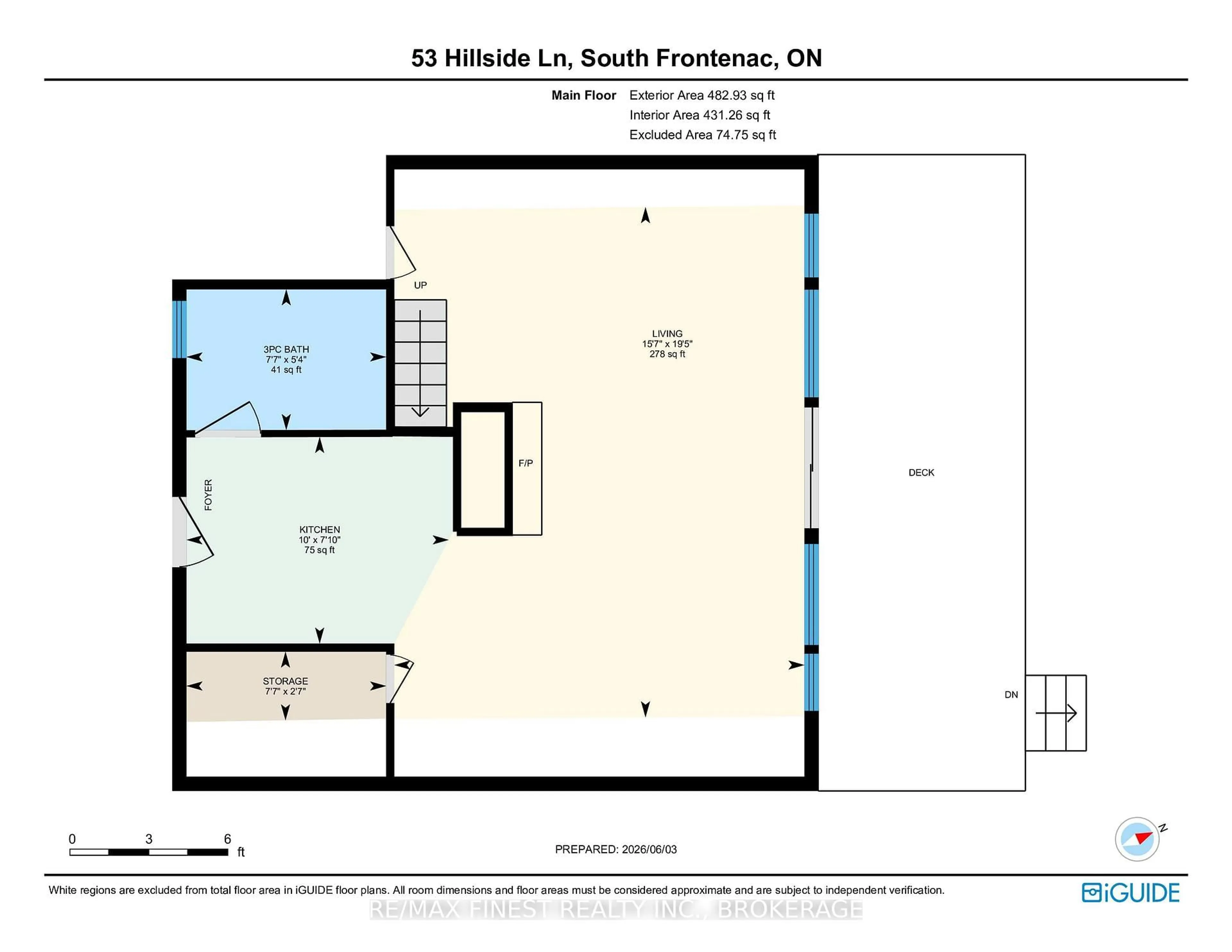 Floor plan for 53 Hillside Lane, Verona Ontario K0H 2W0