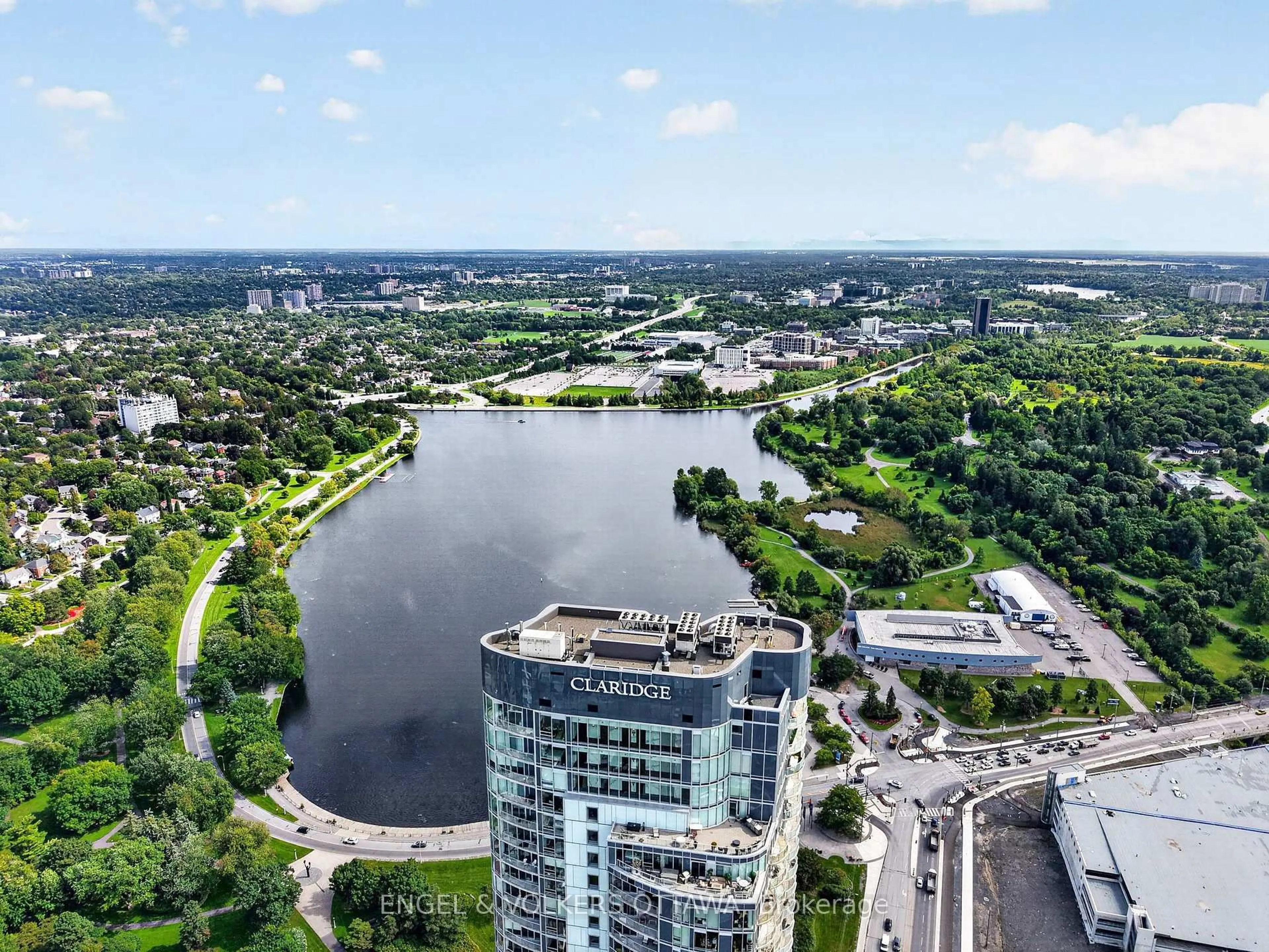 A pic from outside/outdoor area/front of a property/back of a property/a pic from drone, water/lake/river/ocean view for 805 Carling Ave #1503, Ottawa Ontario K1S 5W9