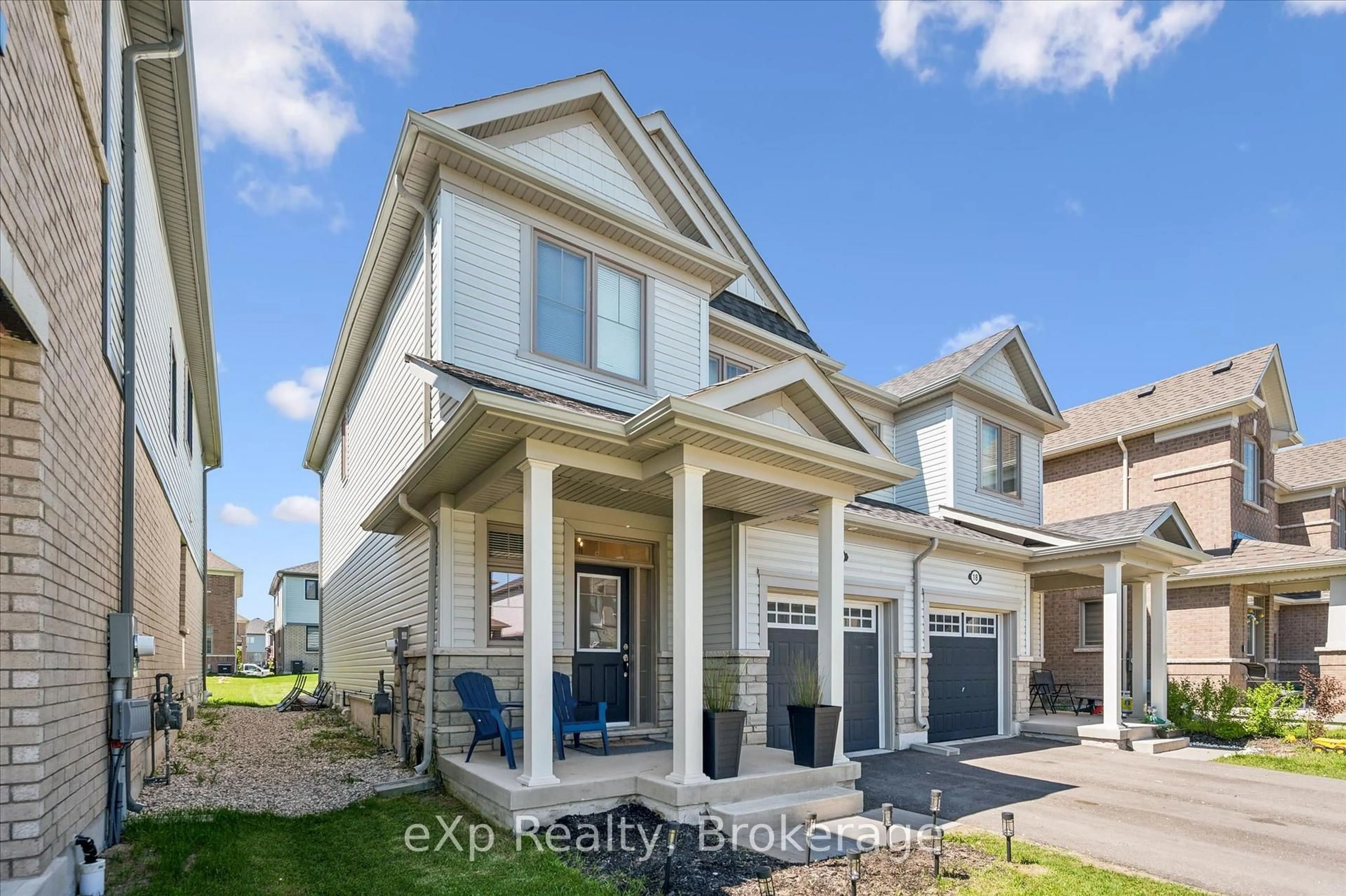 Home with vinyl exterior material, street for 16 Povey Rd, Centre Wellington Ontario N1M 0J5