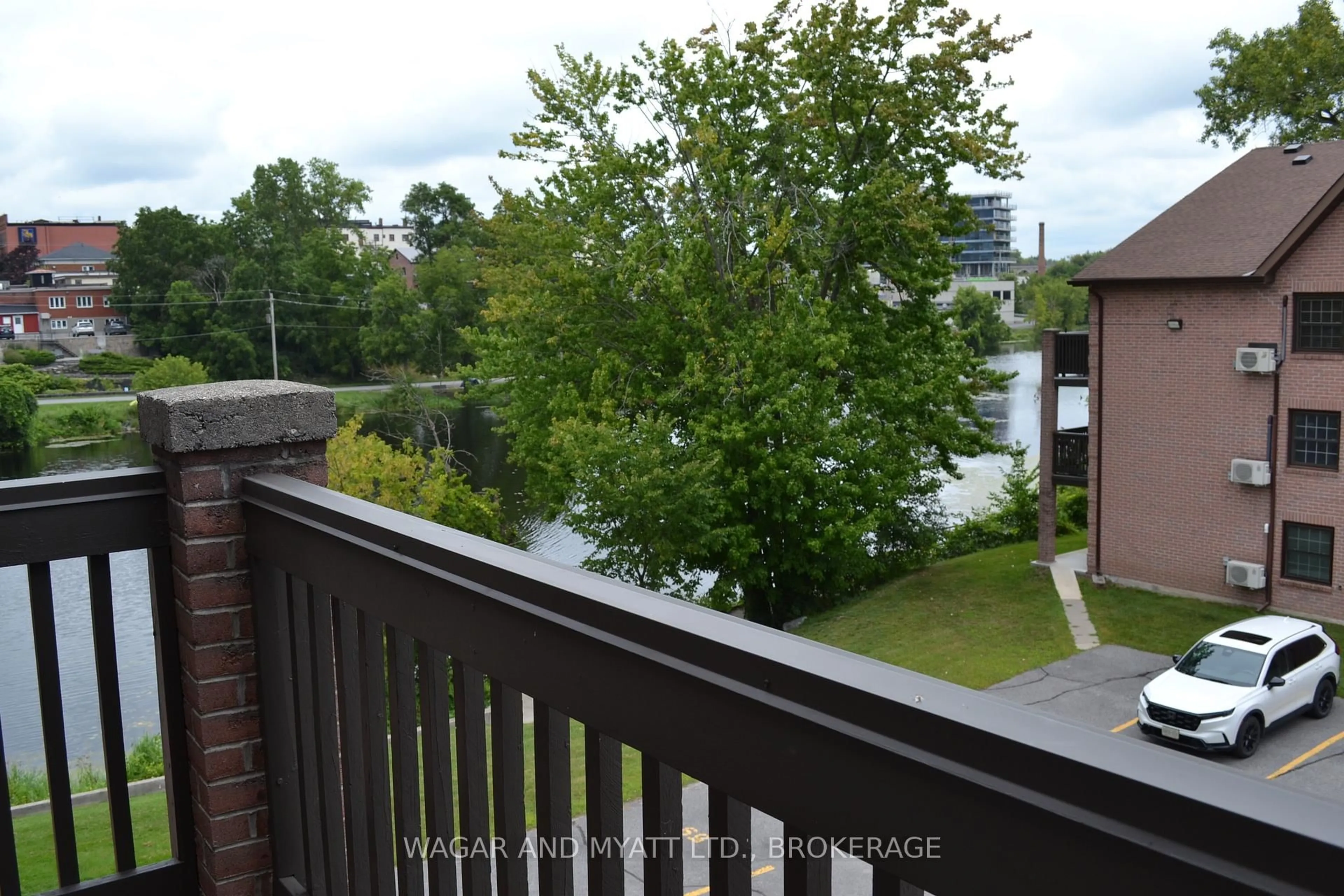 Balcony in the apartment, city buildings view from balcony for 9 Centre St #305, Greater Napanee Ontario K7R 3X3
