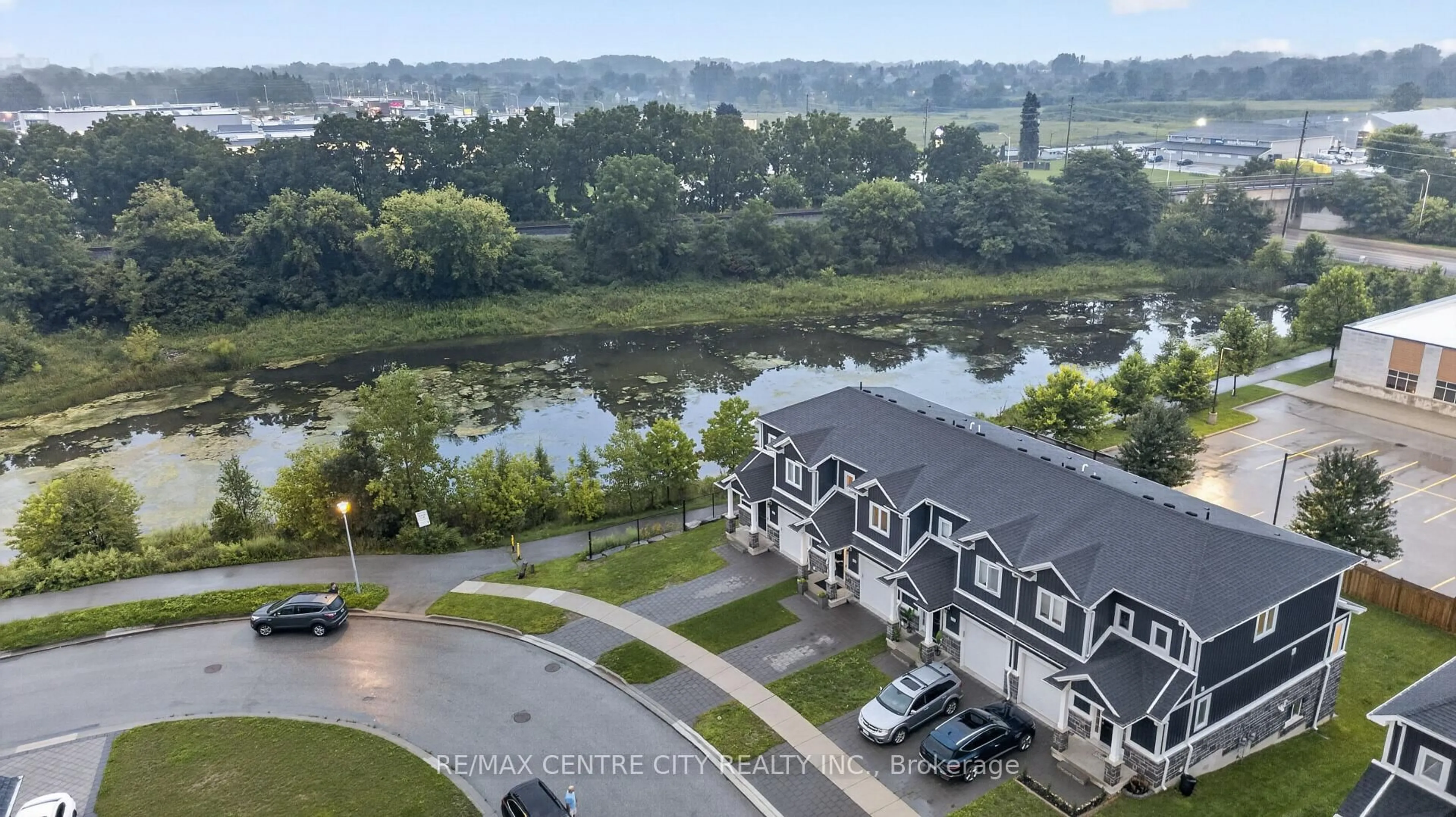 A pic from outside/outdoor area/front of a property/back of a property/a pic from drone, water/lake/river/ocean view for 1740 Finley Cres, London North Ontario N6G 0W3