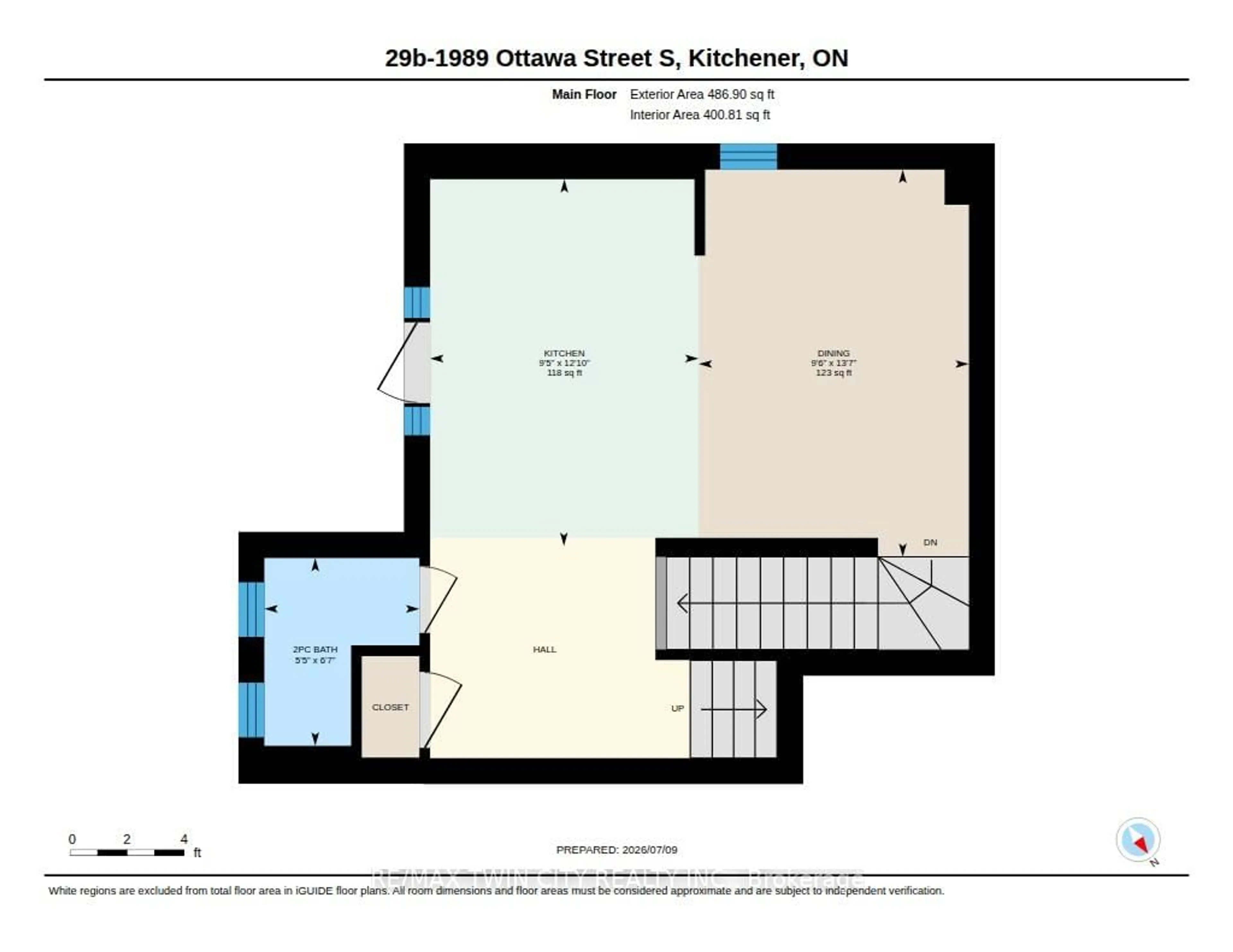 Floor plan for 1989 Ottawa St #29B, Kitchener Ontario N2E 0G7