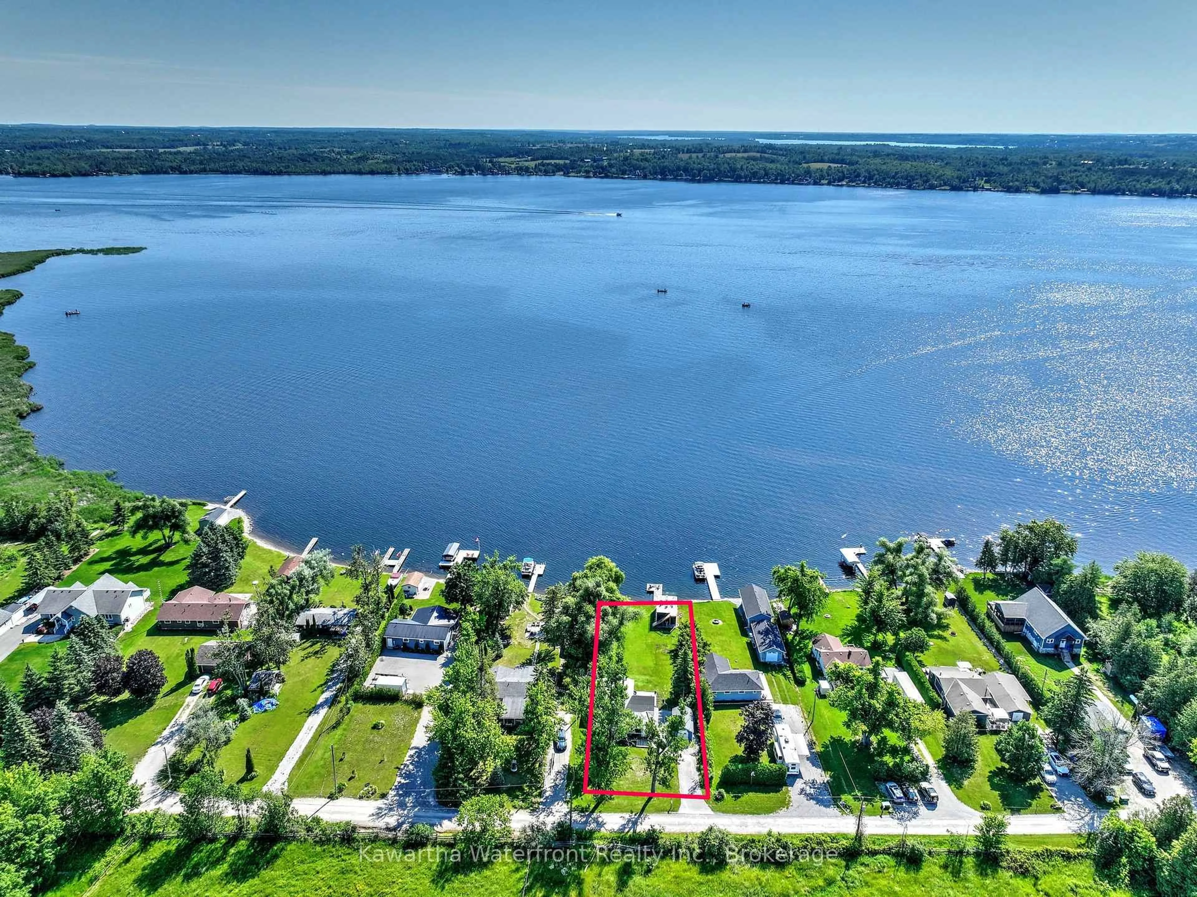 A pic from outside/outdoor area/front of a property/back of a property/a pic from drone, water/lake/river/ocean view for 14 Gillis St, Kawartha Lakes Ontario K0M 1G0