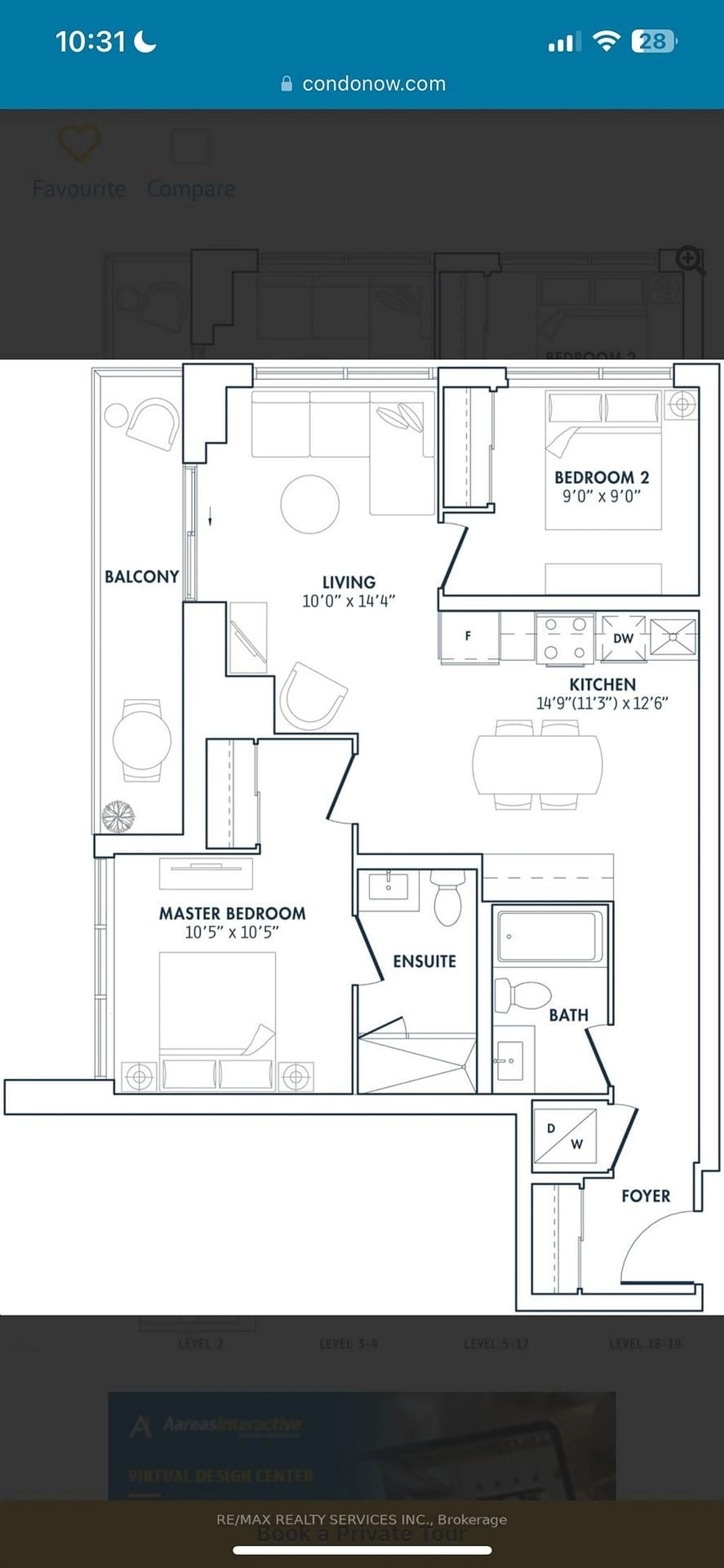 Floor plan for 385 Winston Rd #505, Grimsby Ontario L3M 4E8