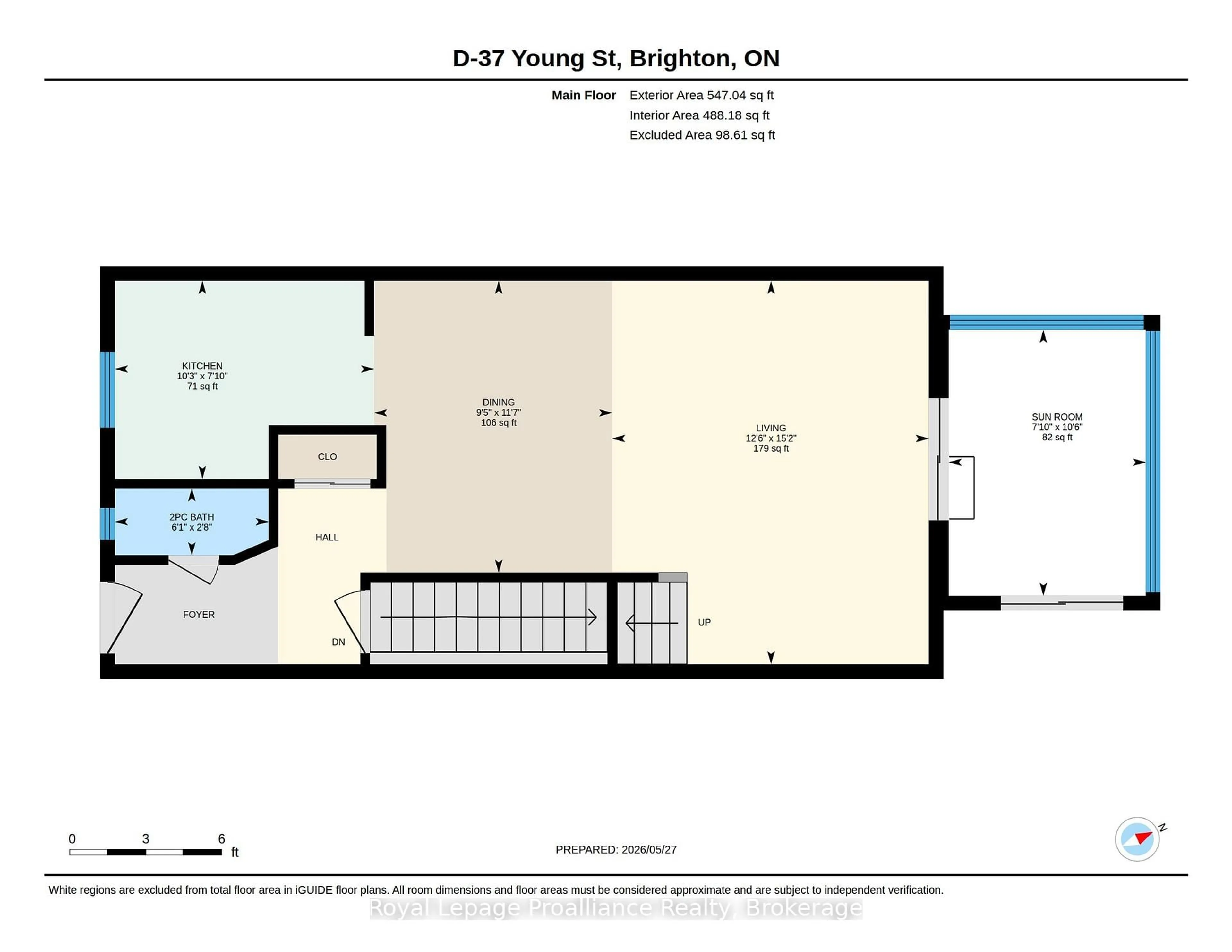 Floor plan for 37 Young St #D, Brighton Ontario K0K 1H0
