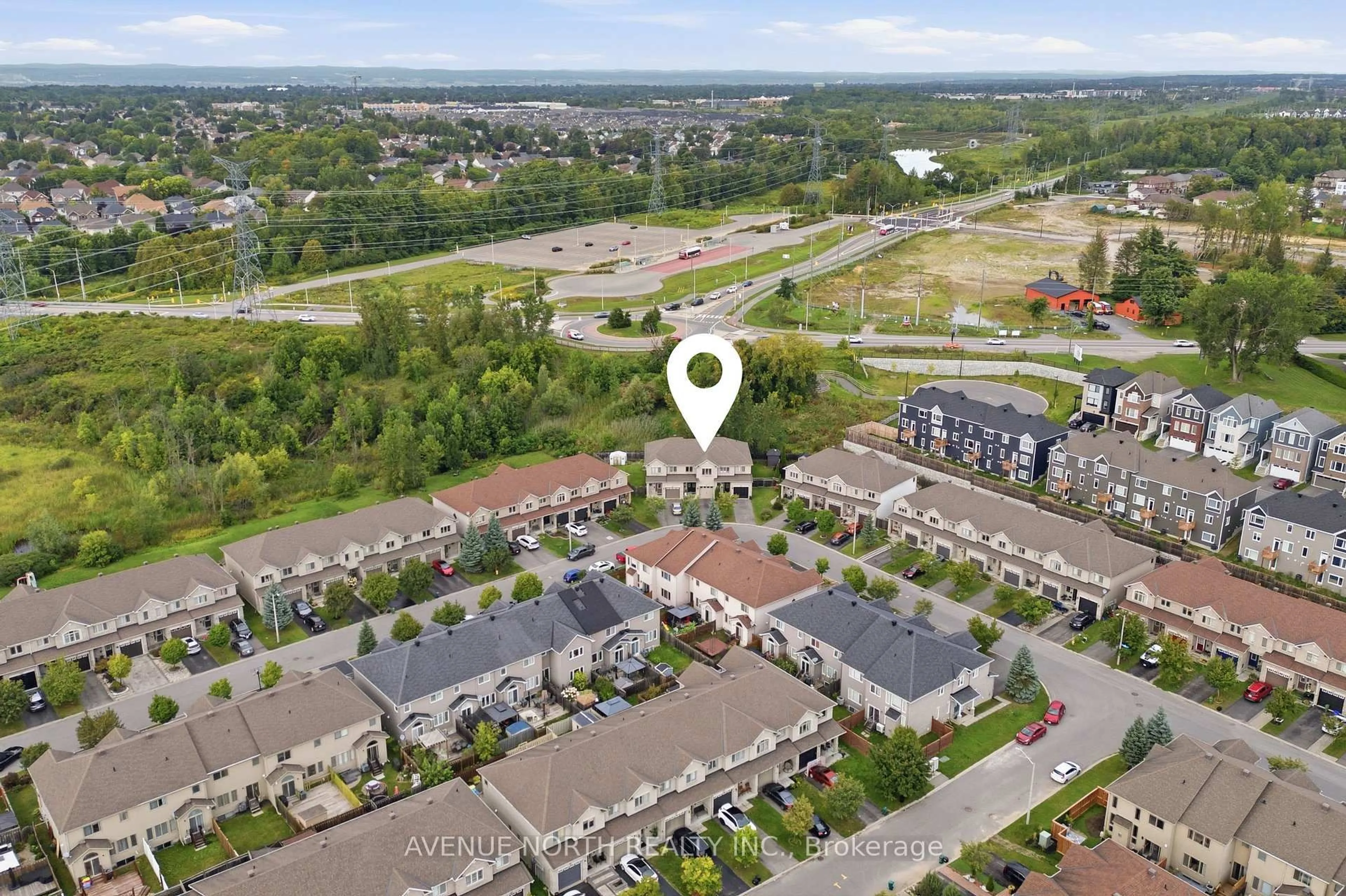 A pic from outside/outdoor area/front of a property/back of a property/a pic from drone, unknown for 718 Percifor Way, Ottawa Ontario K1W 0E4