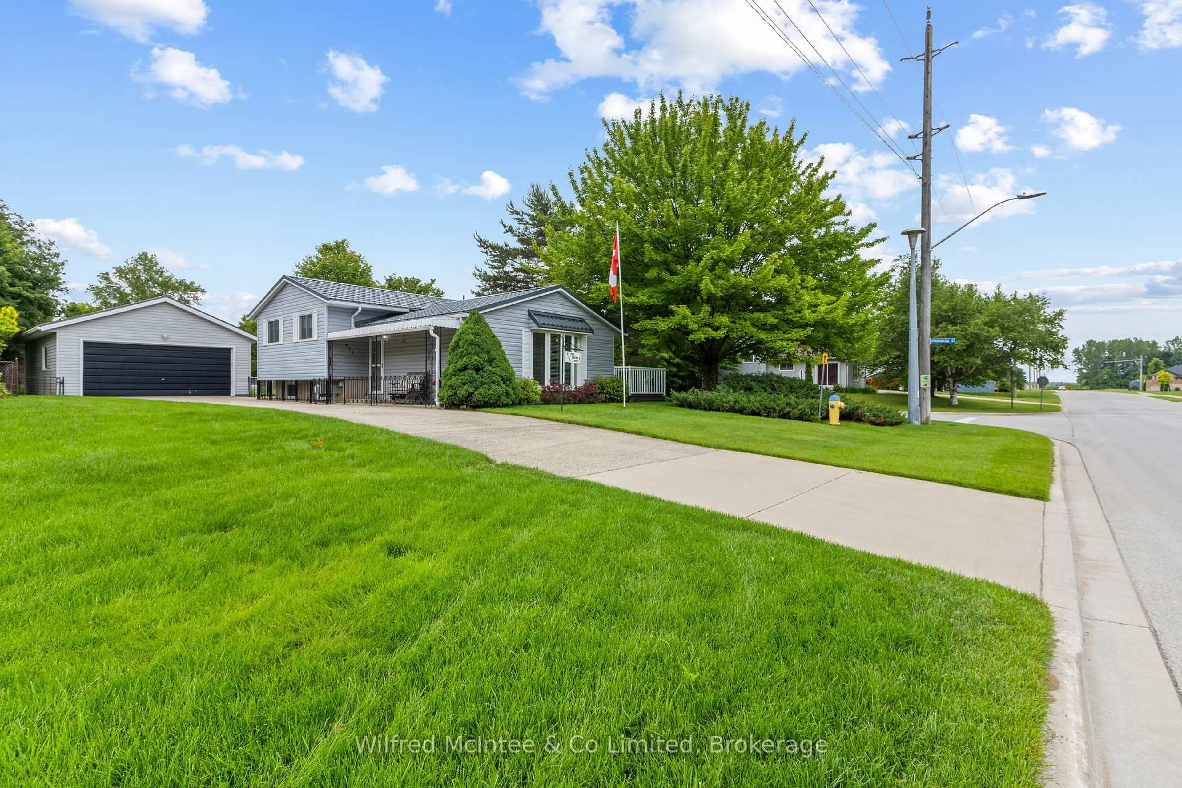 A pic from outside/outdoor area/front of a property/back of a property/a pic from drone, street for 455 Bruce St, Saugeen Shores Ontario N0H 2C1