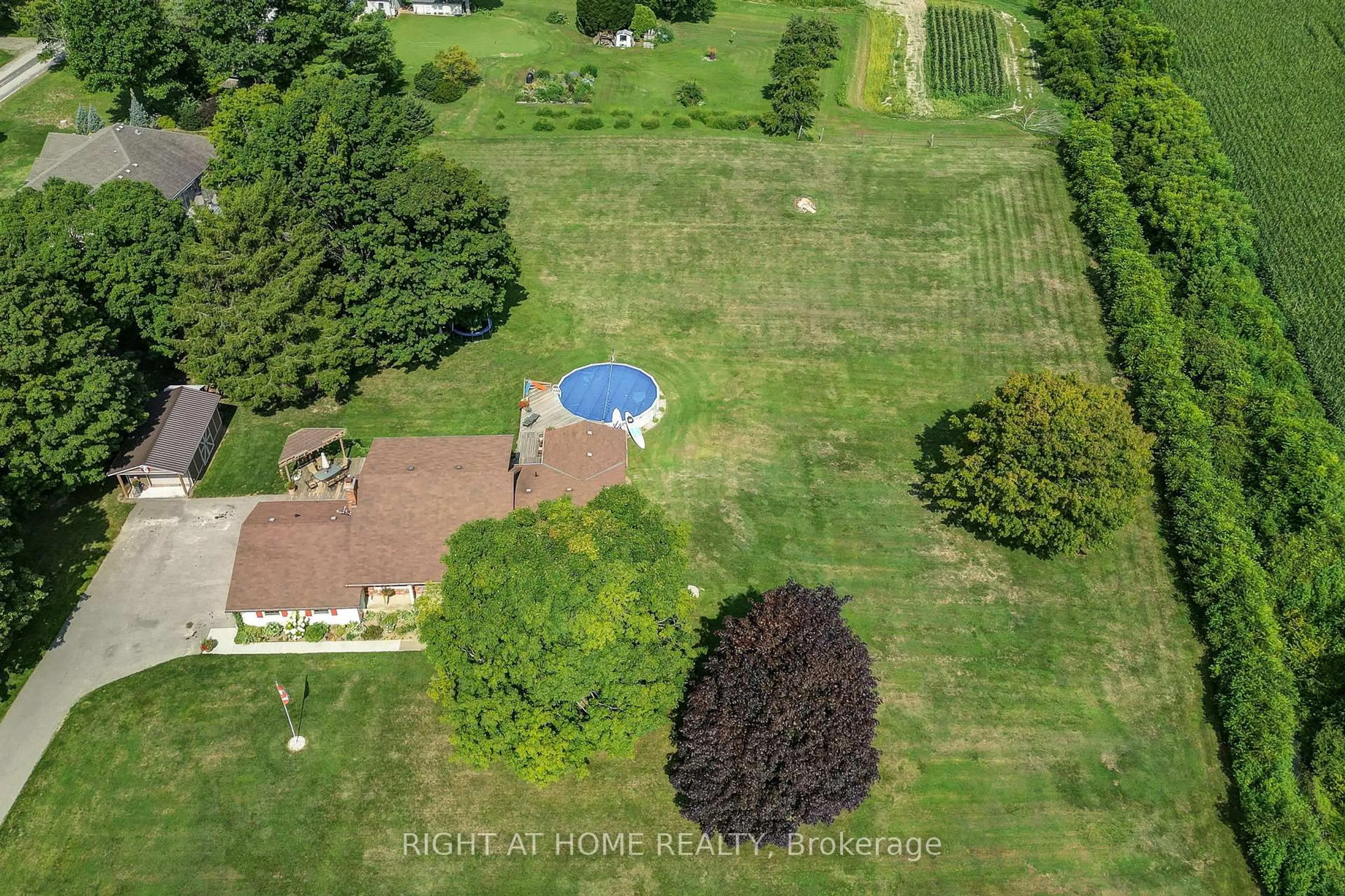 A pic from outside/outdoor area/front of a property/back of a property/a pic from drone, water/lake/river/ocean view for 35868 Fingal Line, Southwold Ontario N5P 3S5
