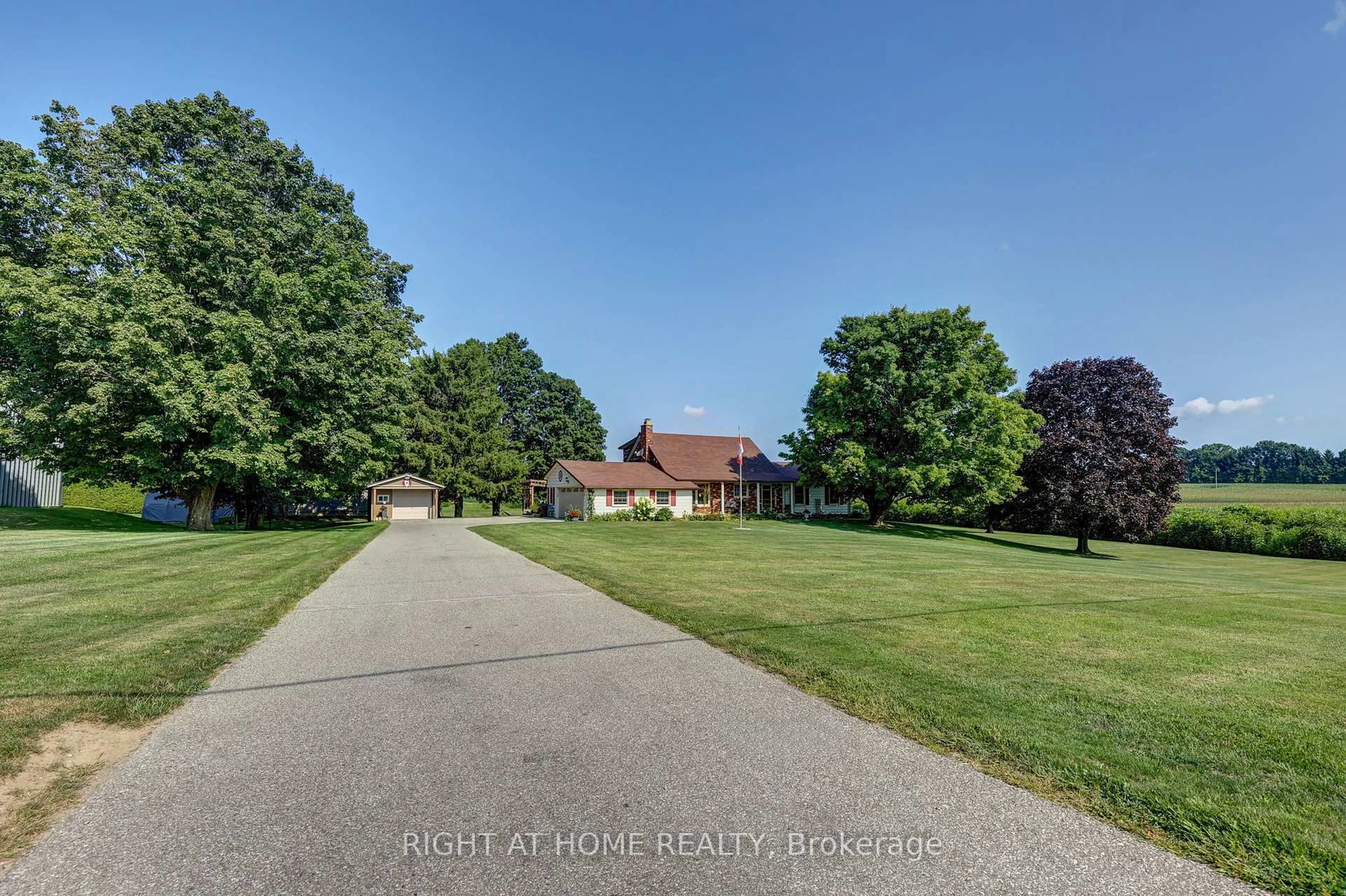 A pic from outside/outdoor area/front of a property/back of a property/a pic from drone, street for 35868 Fingal Line, Southwold Ontario N5P 3S5
