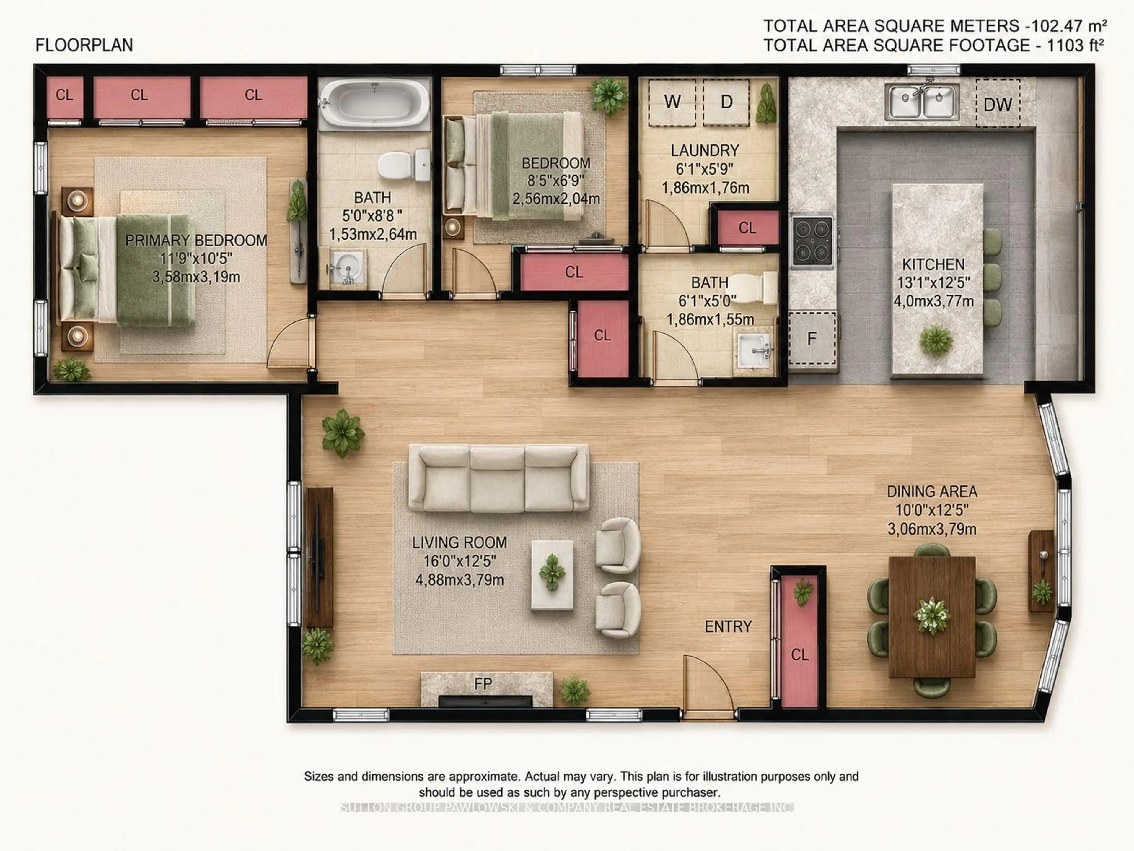 Floor plan for 22790 Amiens Rd #56, Middlesex Centre Ontario N0L 1R0