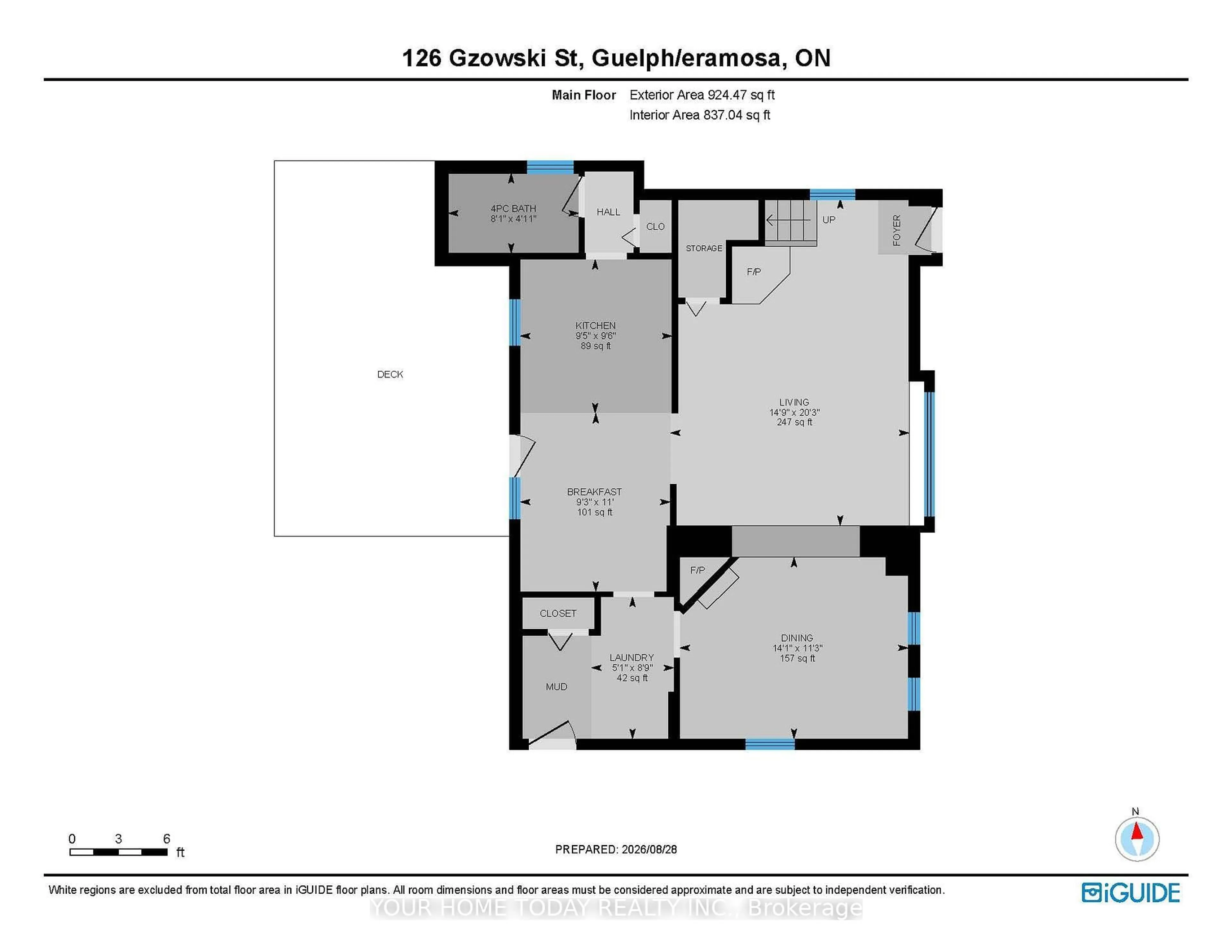 Floor plan for 126 Gzowski St, Guelph/Eramosa Ontario N0B 2K0